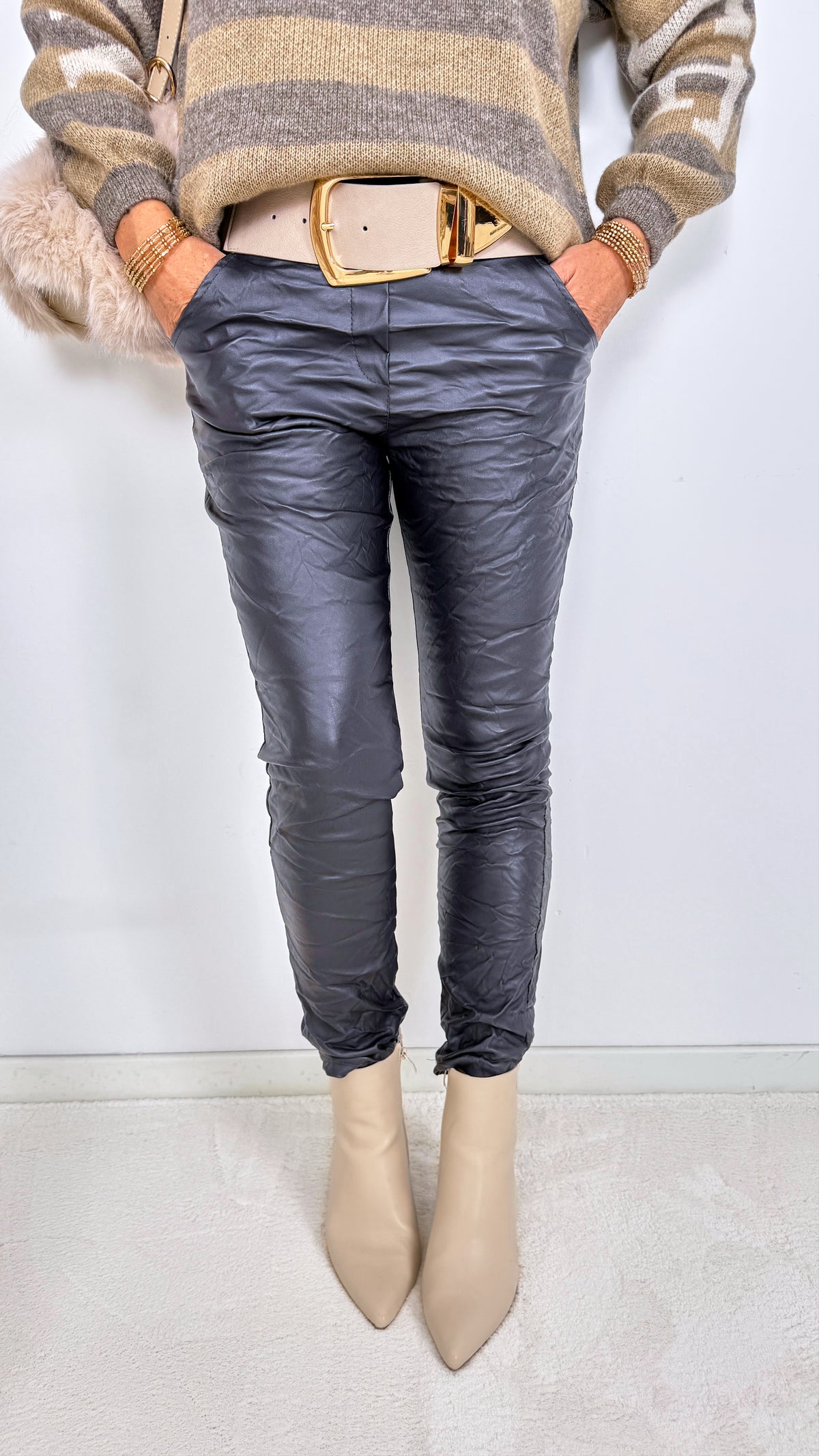 Jogpants Leather Classic *Dunkelgrau*