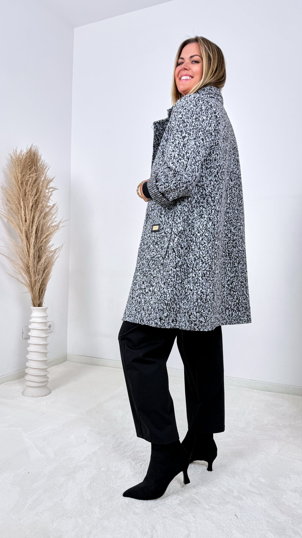 Boucle Mantel Nadir *Grau-Meliert*