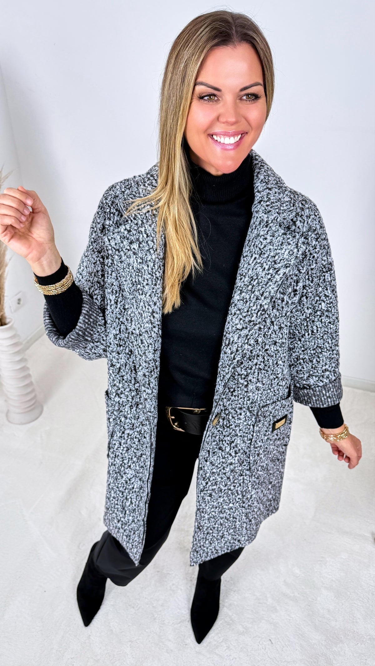 Boucle Mantel Nadir *Grau-Meliert*
