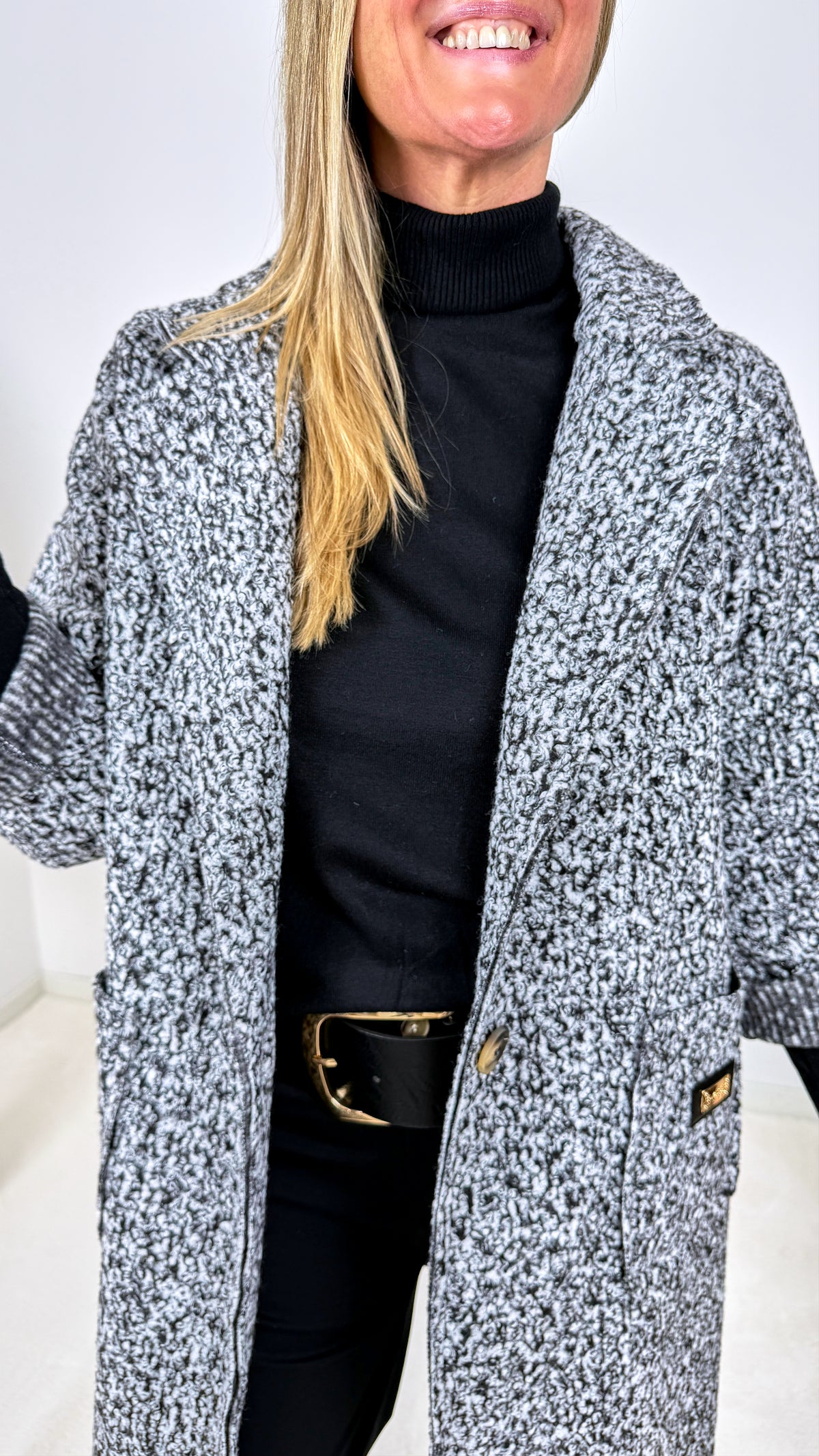 Boucle Mantel Nadir *Grau-Meliert*