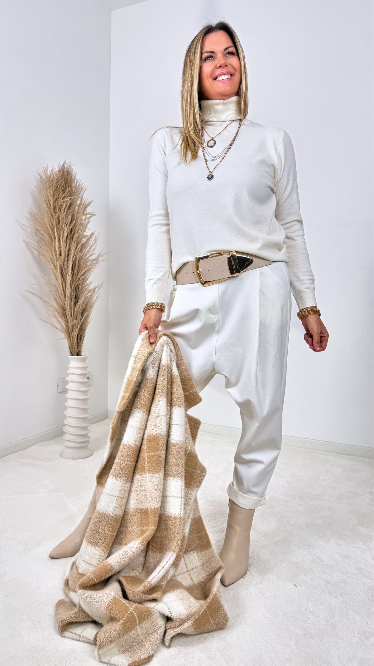 Dünner Rollkragenpullover Velory *Creme*