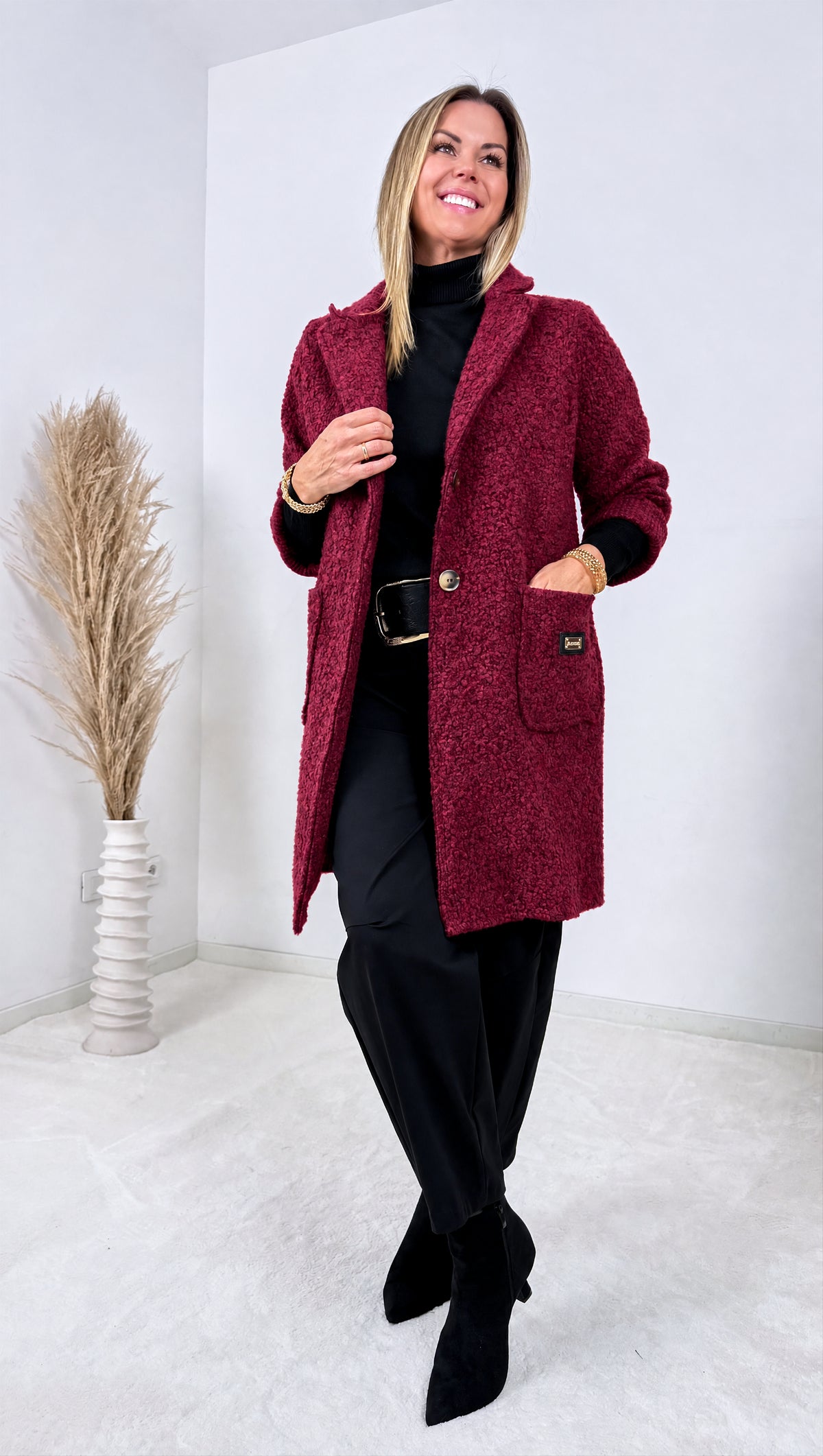 Boucle Mantel Nadir *Bordeaux*