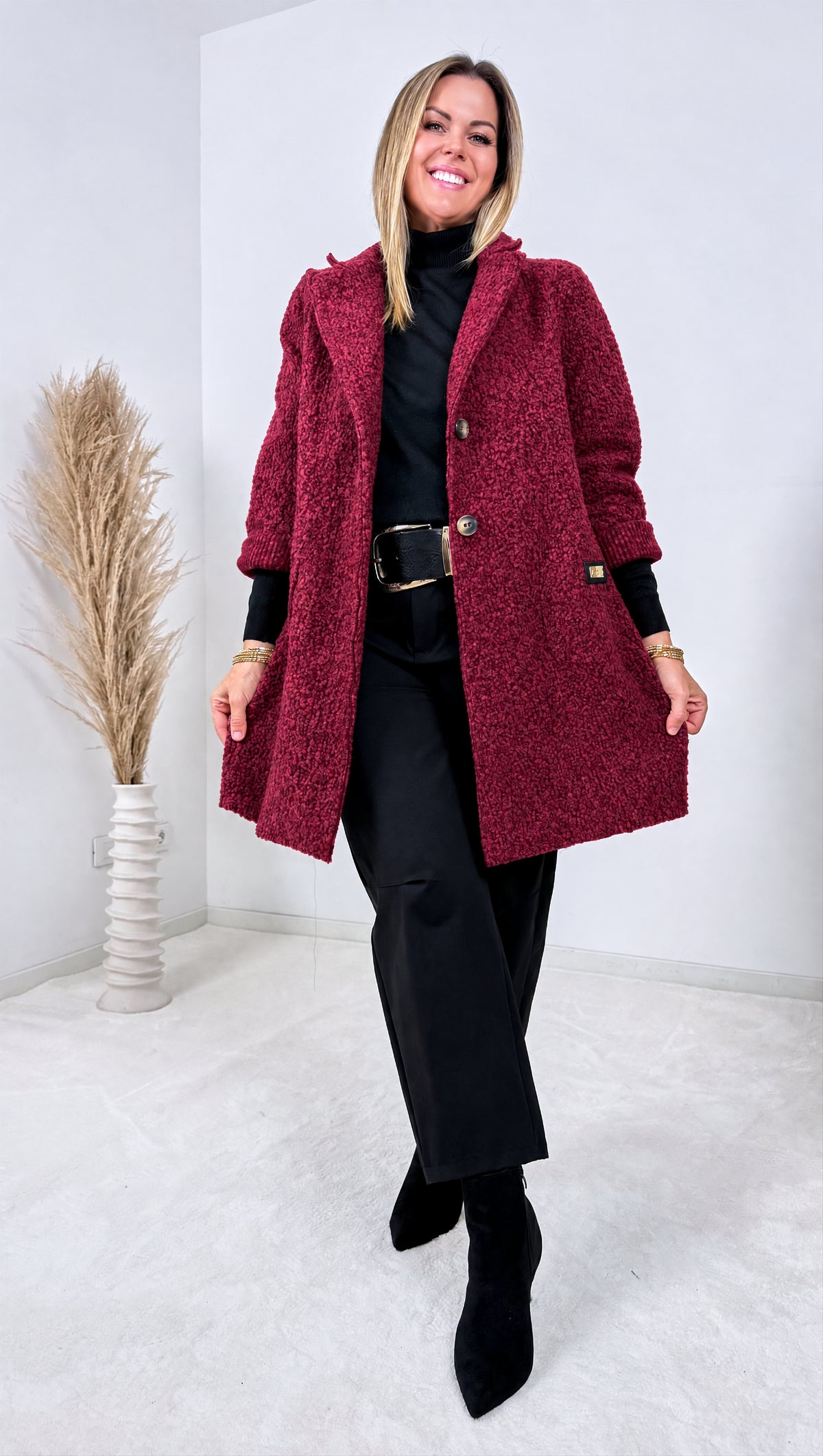 Boucle Mantel Nadir *Bordeaux*