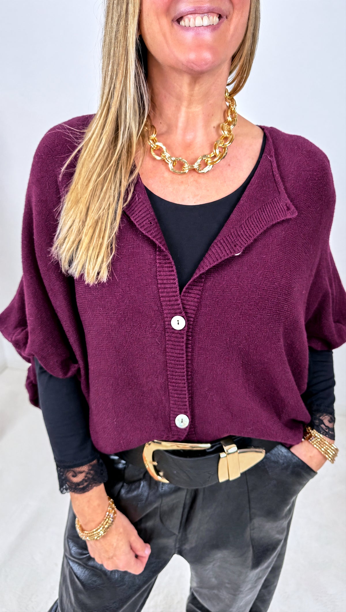 Strickjacke Nordend *Bordeaux*