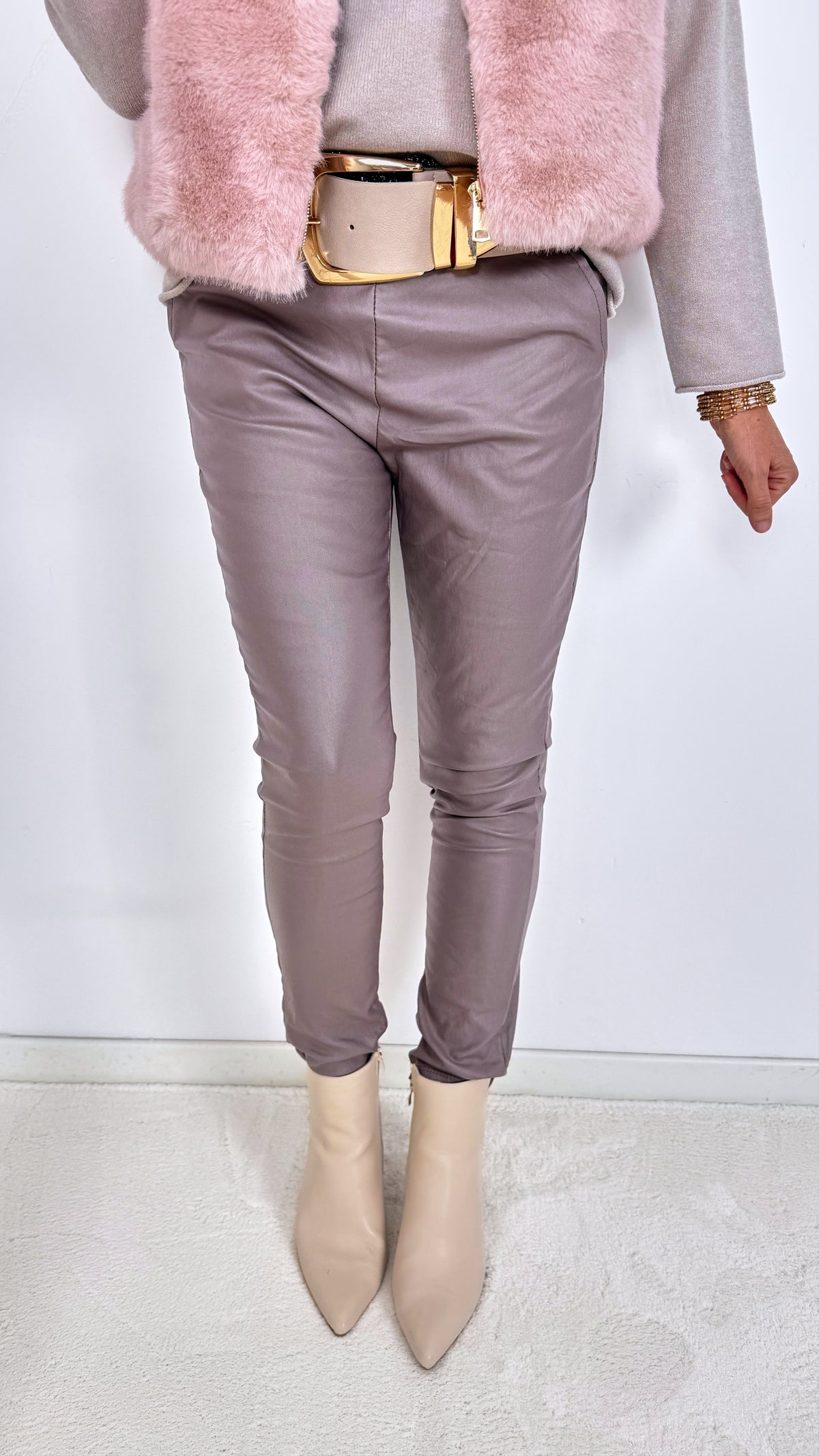Jogpants Leather Classic *Taupe*