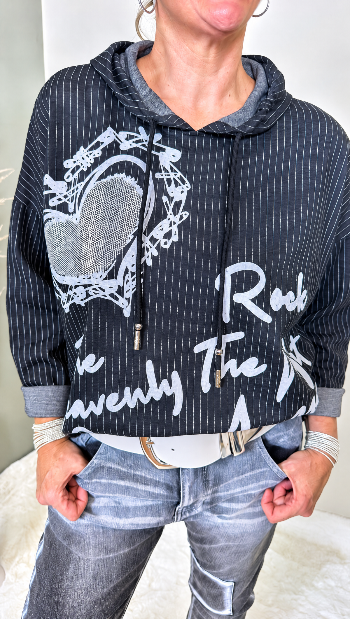 Hoodie Rock The Night Away *Dunkelblau*