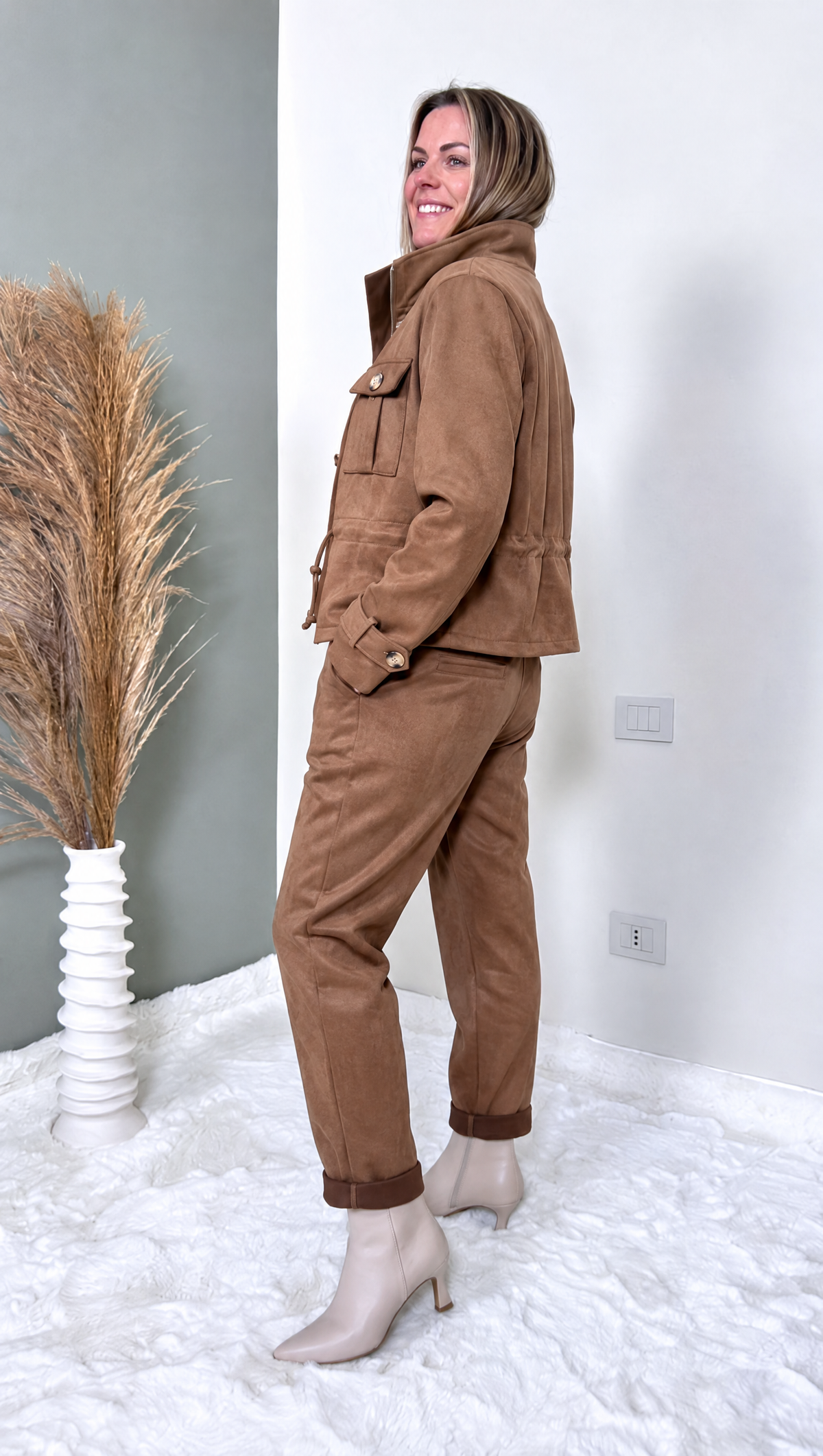 Kurze Jacke Aurelio *Camel-Dunkel