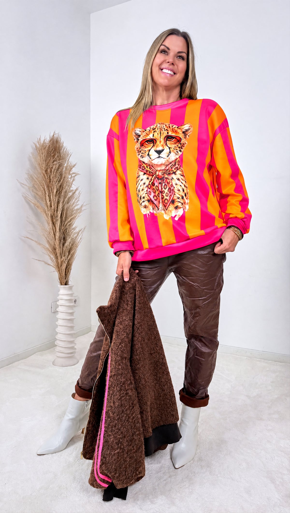 Sweatshirt Cheetah *Orange/Pink*