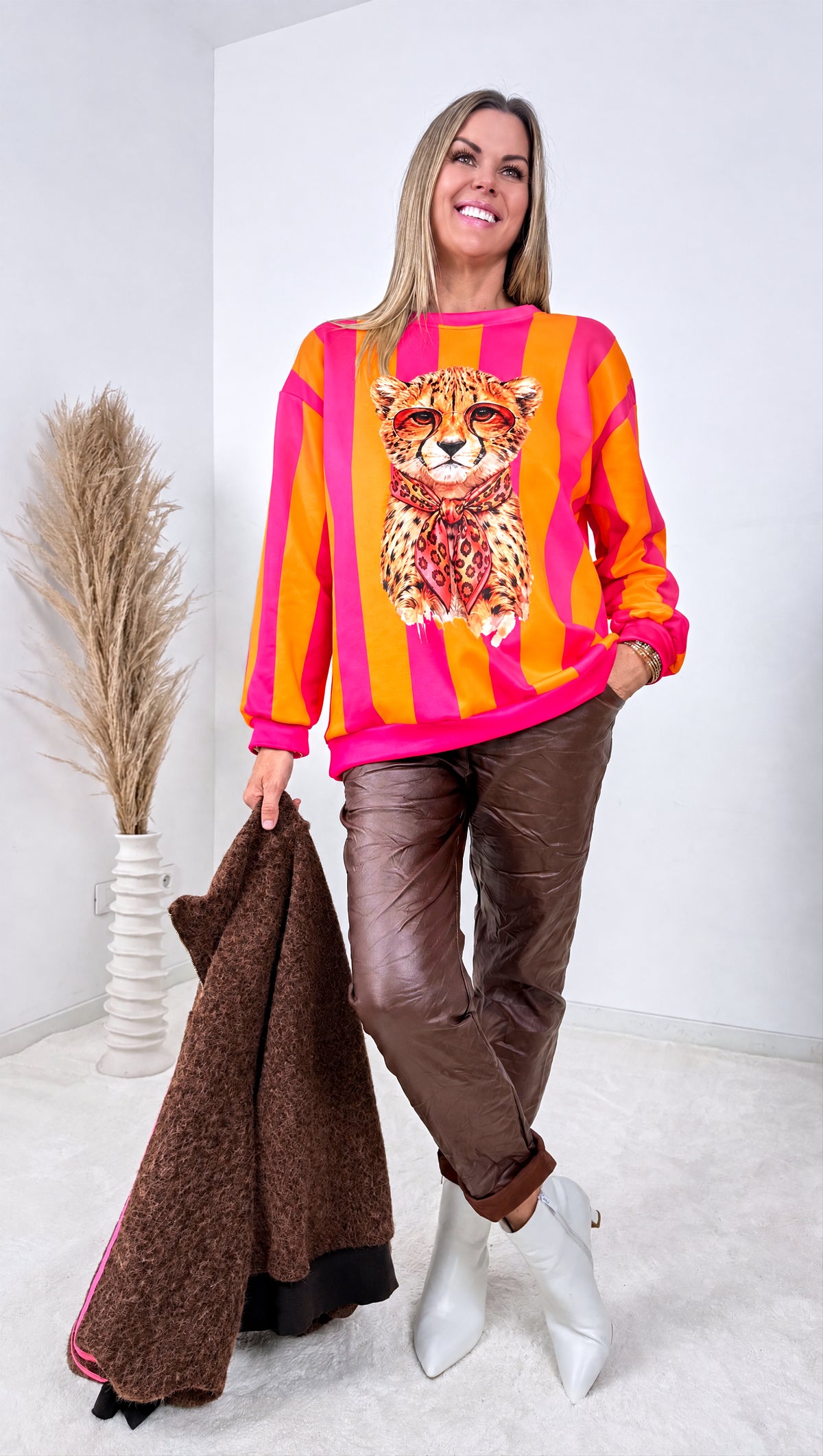 Sweatshirt Cheetah *Orange/Pink*
