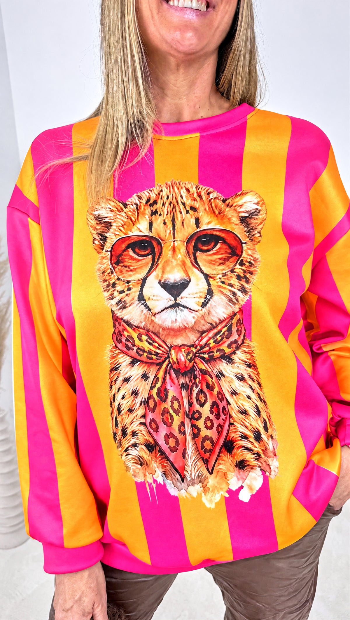 Sweatshirt Cheetah *Orange/Pink*