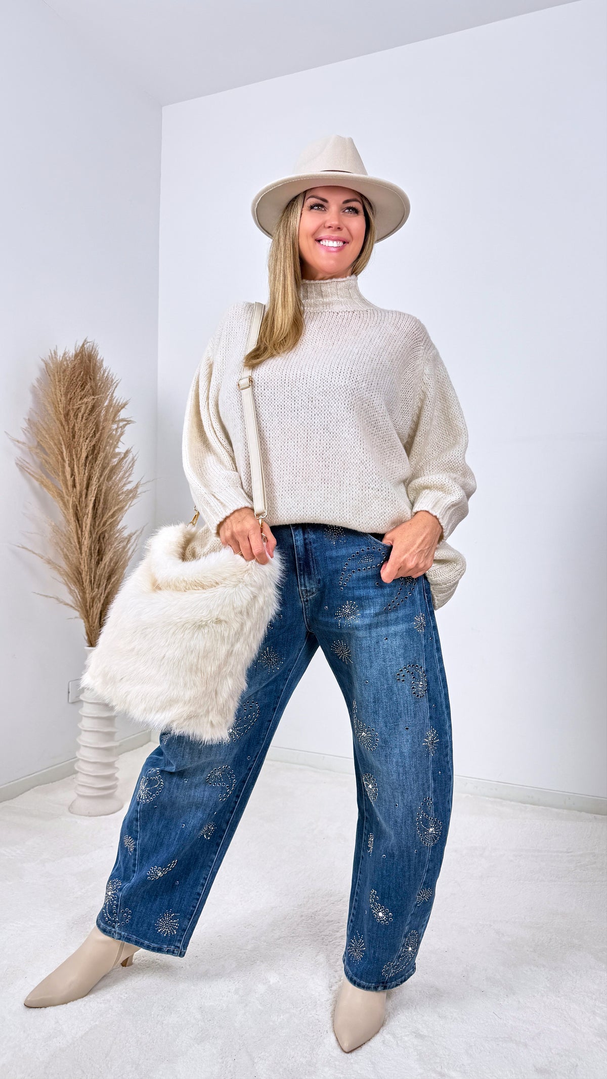 Strickpullover Autumn Ridge *Creme*