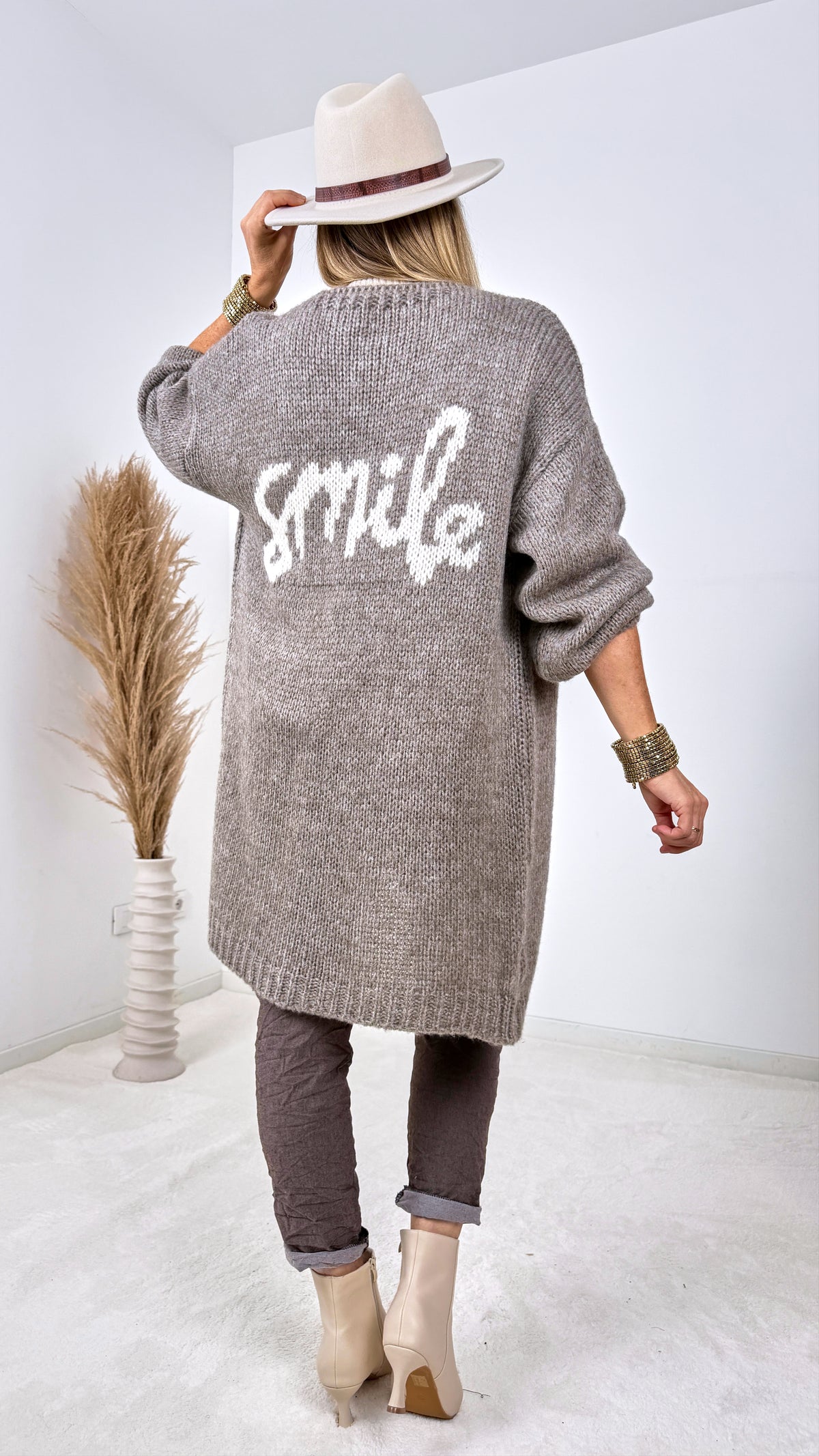 Strickjacke Smile *Grau*