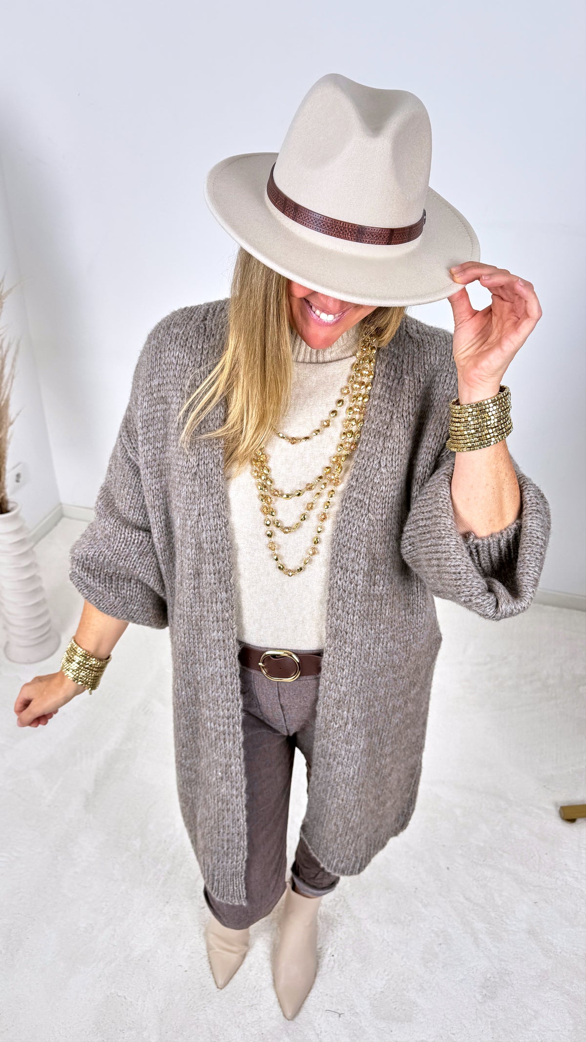 Strickjacke Smile *Grau*