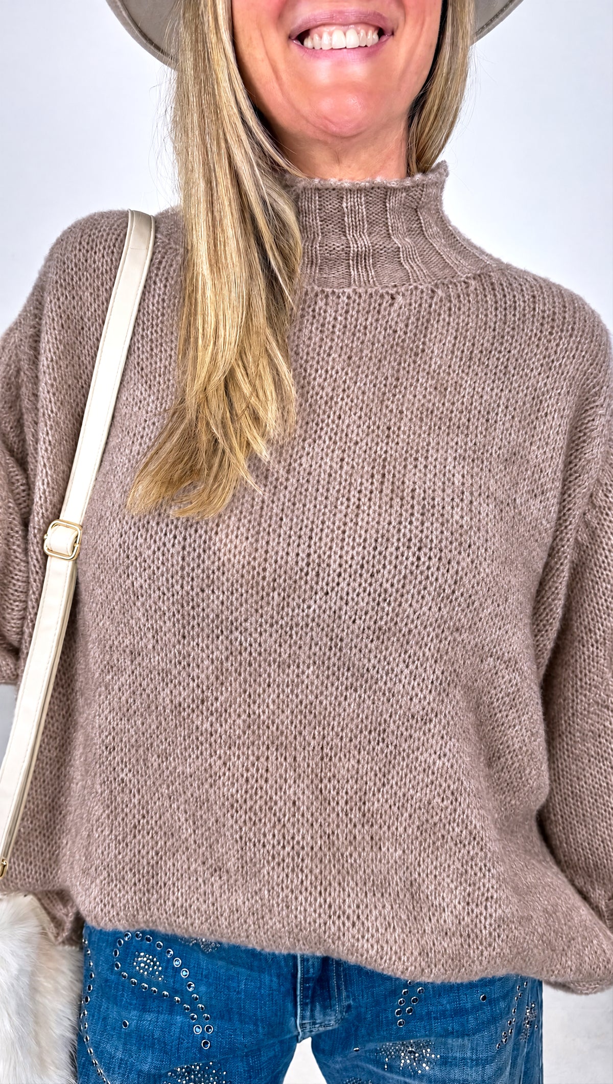 Strickpullover Autumn Ridge *Taupe*