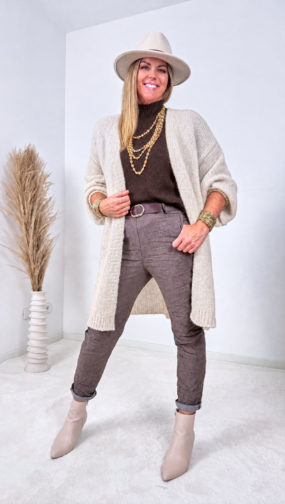 Strickjacke Smile *Weiß*