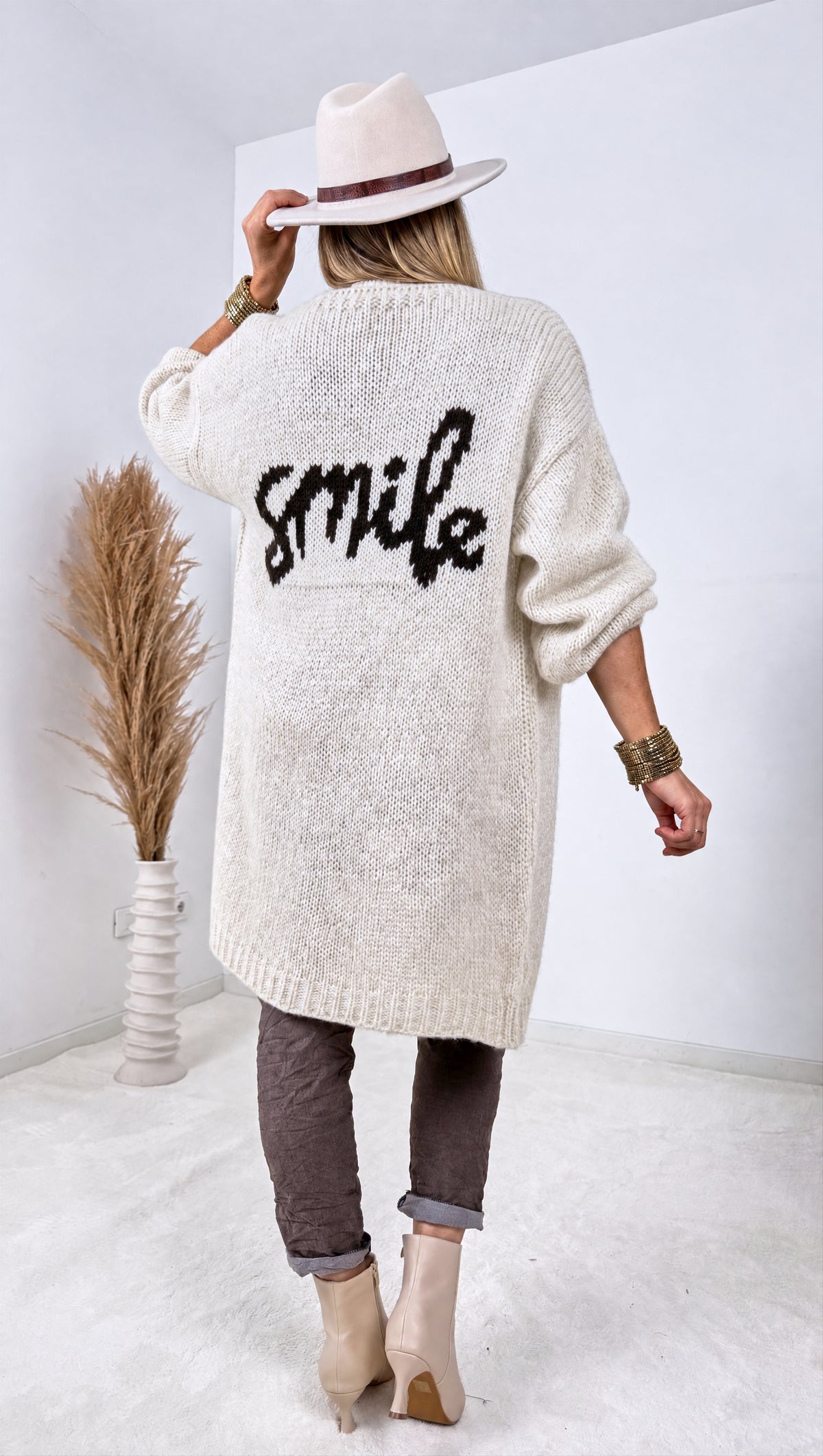 Strickjacke Smile *Weiß*