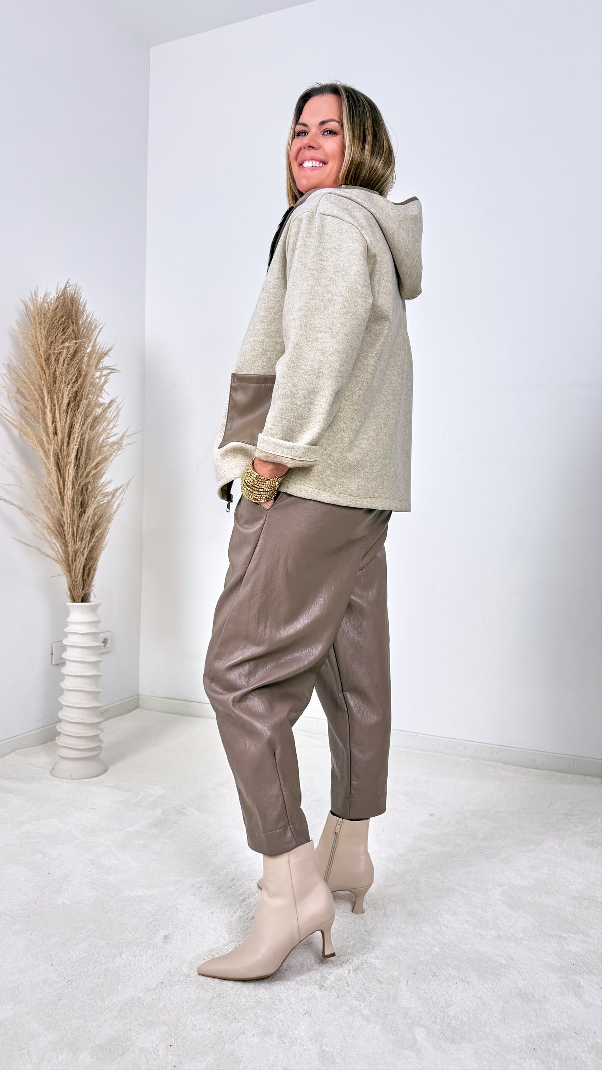 Strickjacke Rustic Sky *Beige*