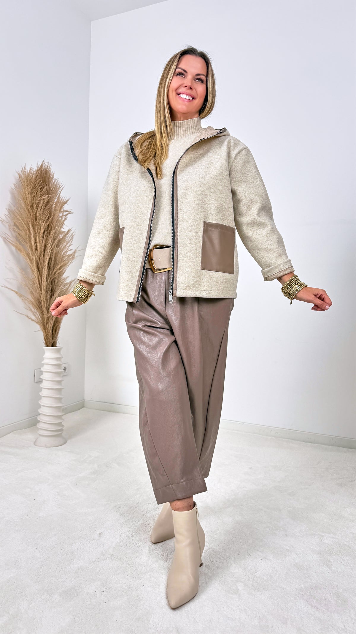 Strickjacke Rustic Sky *Beige*