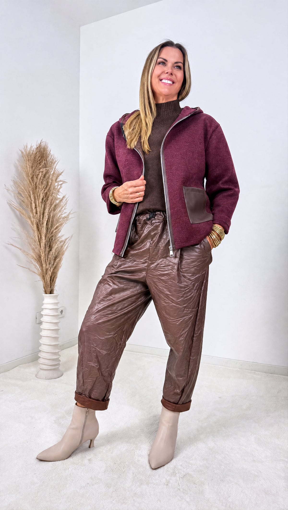 Strickjacke Rustic Sky *Bordeaux*