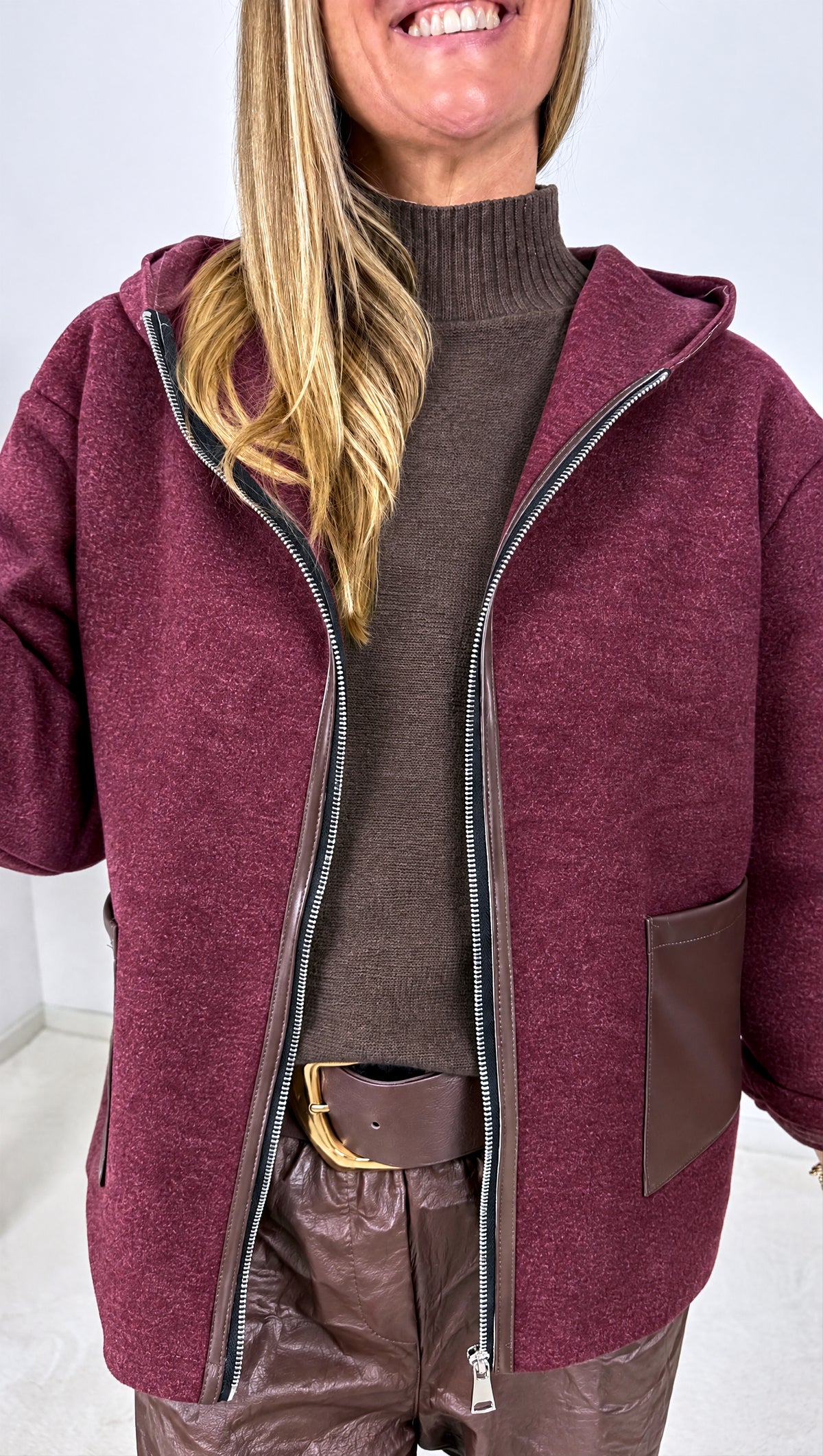 Strickjacke Rustic Sky *Bordeaux*