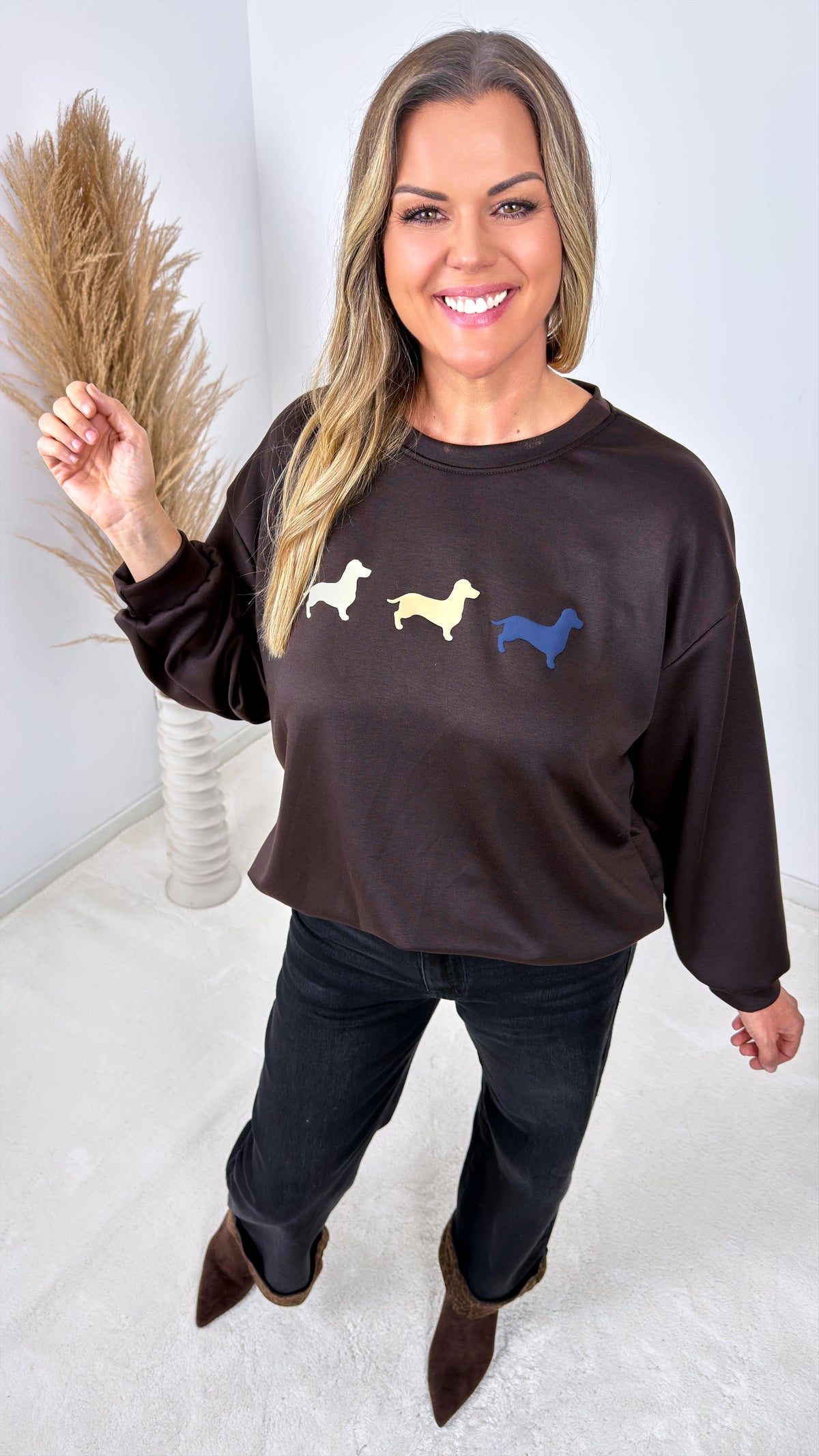 Sweatshirt Cozy Paws *Schoko*
