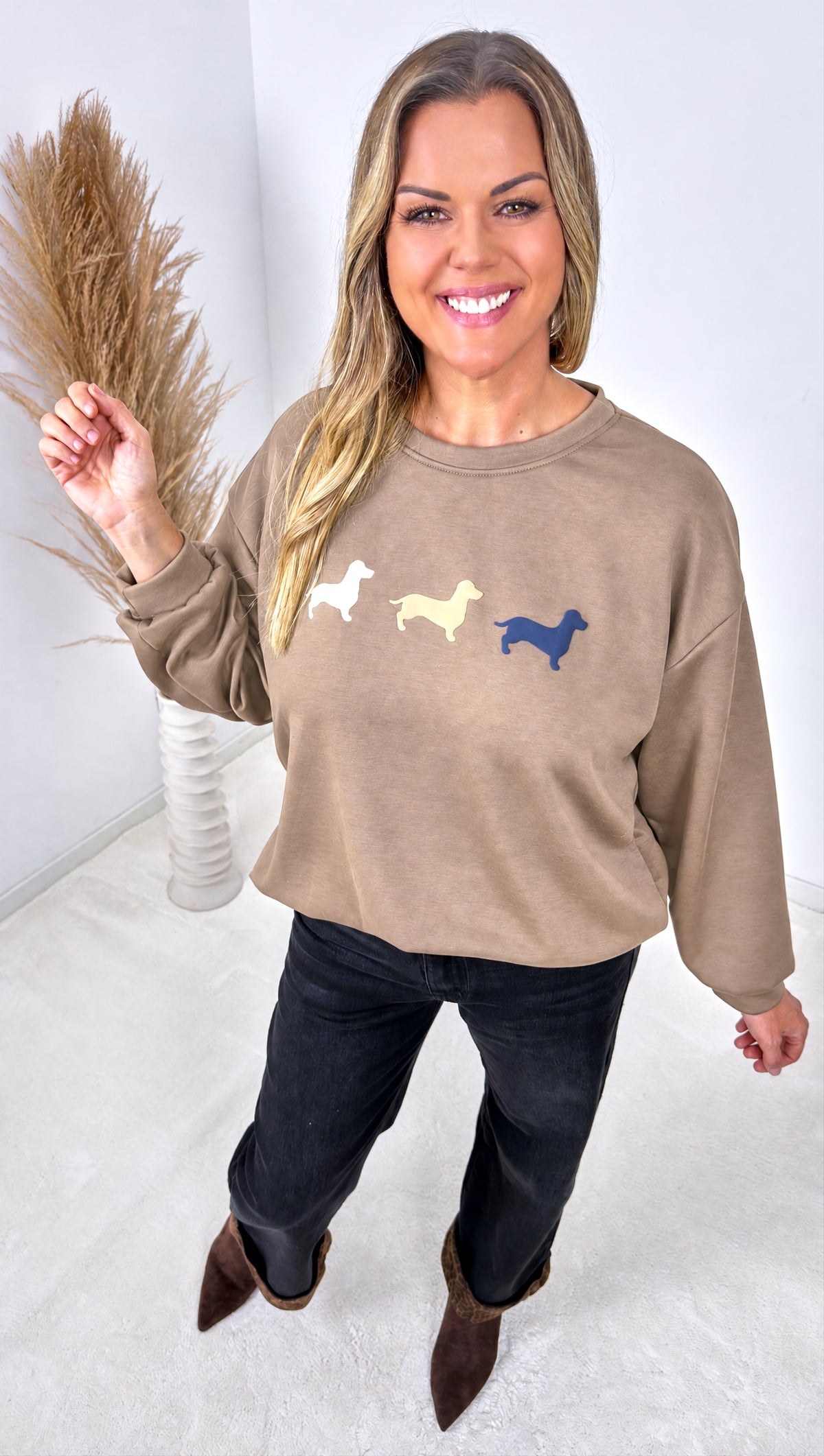 Sweatshirt Cozy Paws *Taupe*