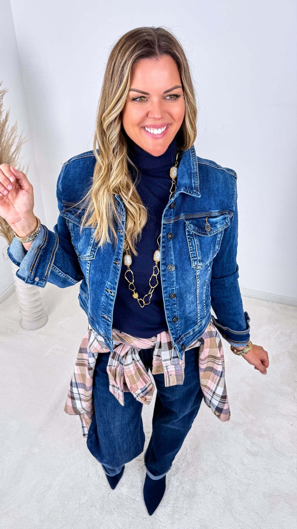 Jeansjacke Copper Rivets *Dunkelblau*
