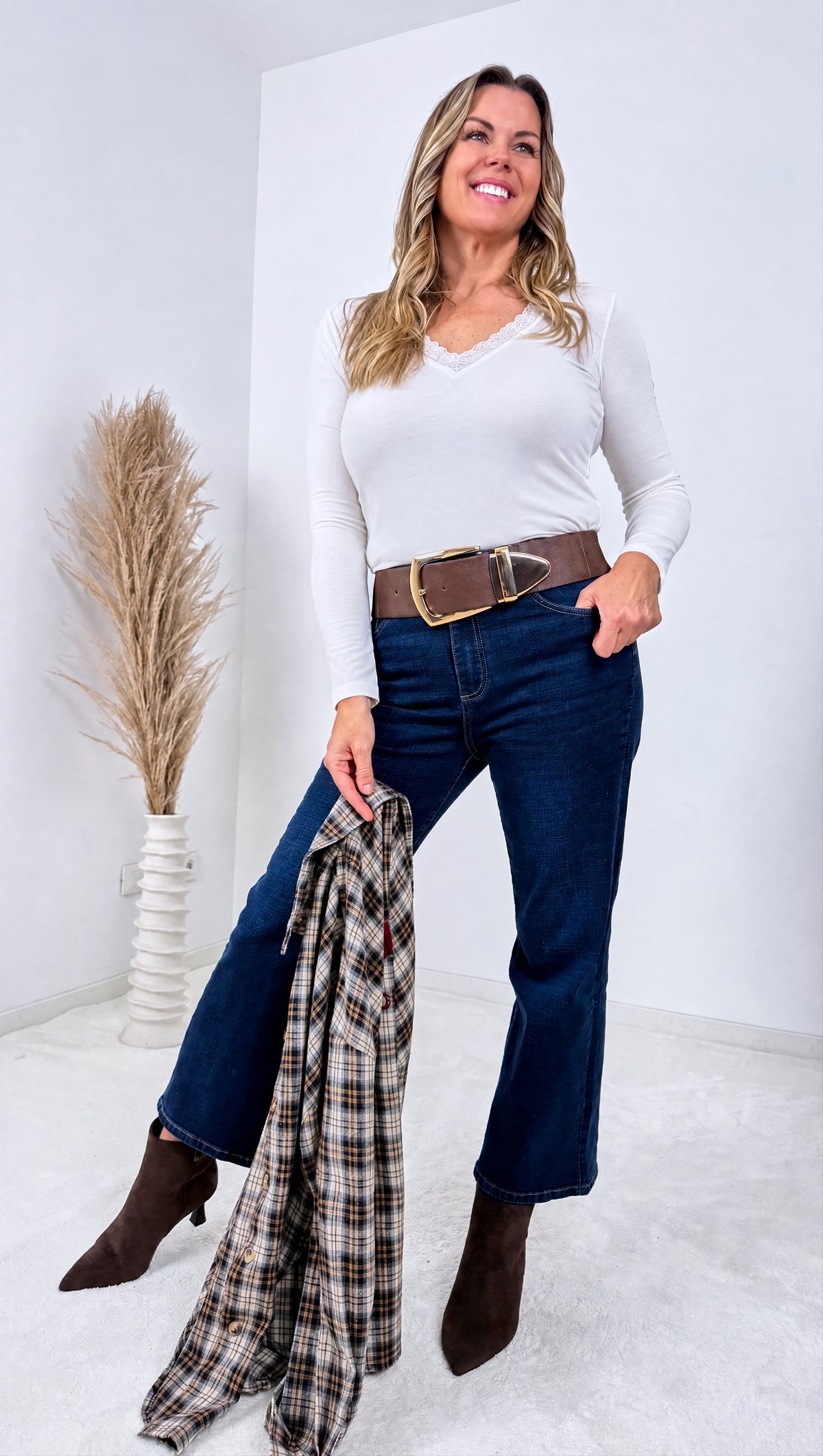 Langarmshirt Fiona Rose *Weiß*