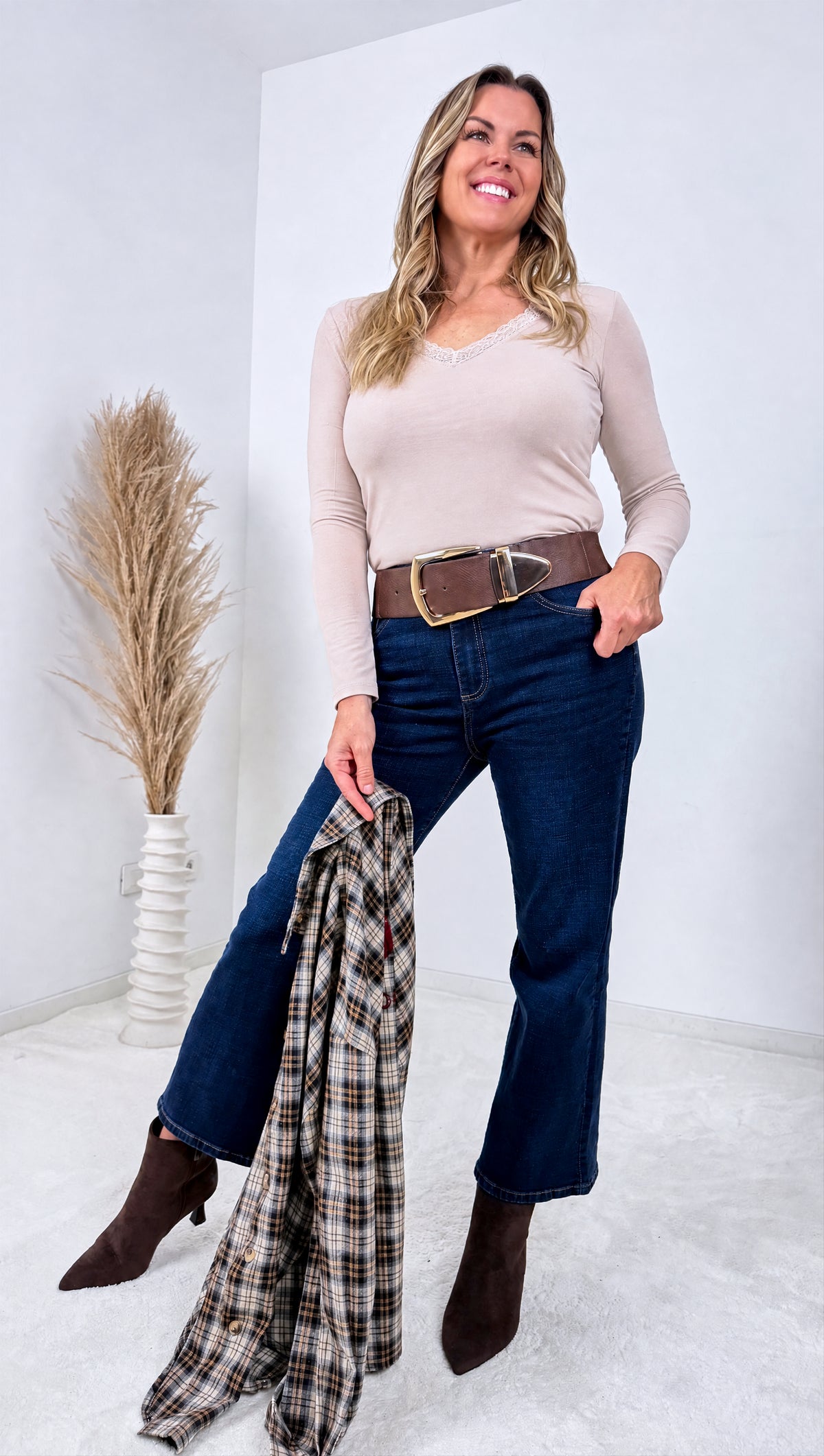Langarmshirt Fiona Rose *Beige*
