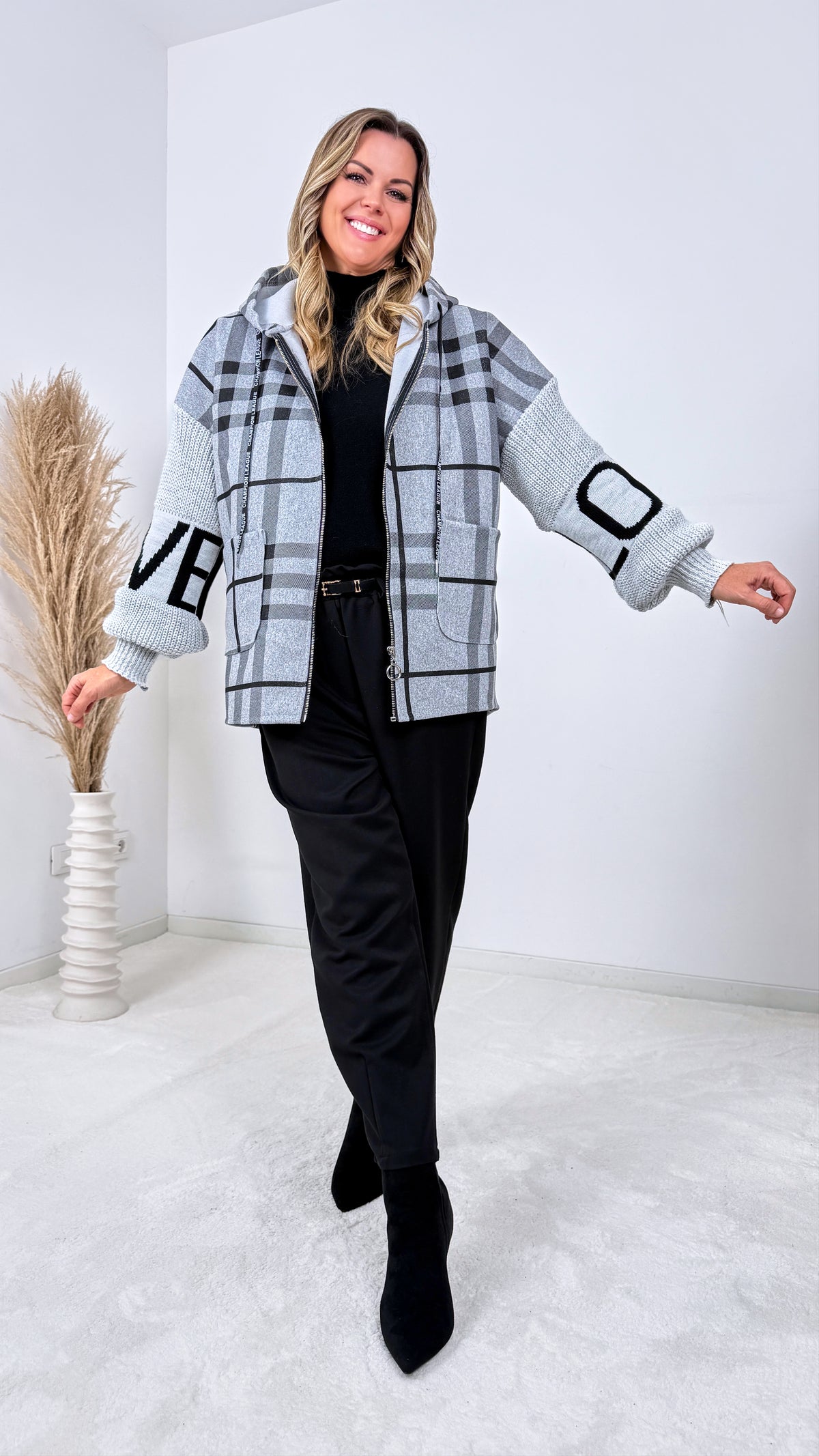 Sweatjacke Rustic Fields *Grau*