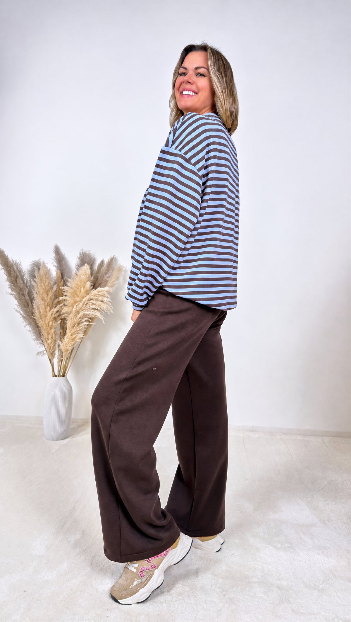 Sweatshirt Amour Stripes *Blau*