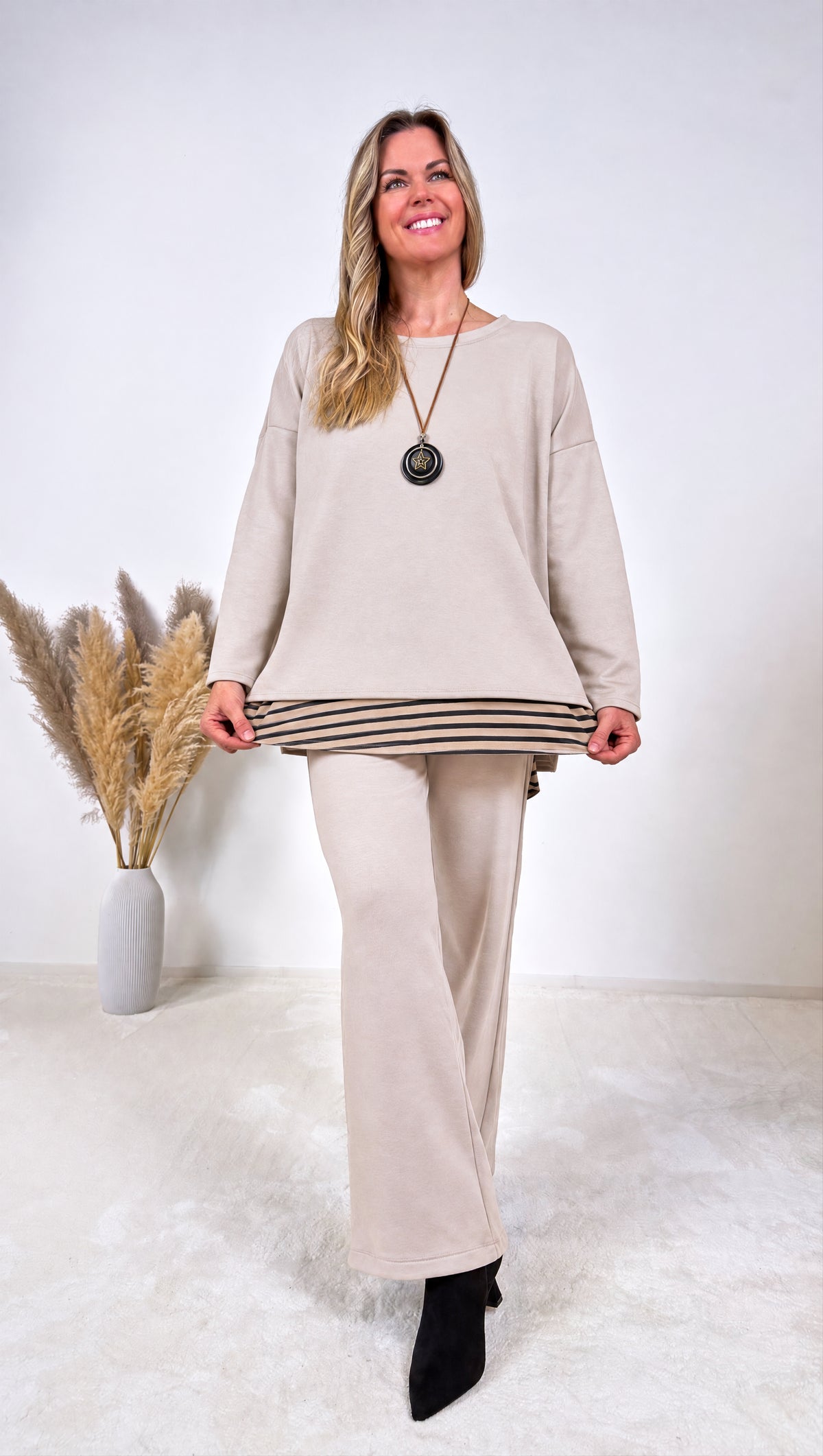Hose Comfort Wide *Beige*
