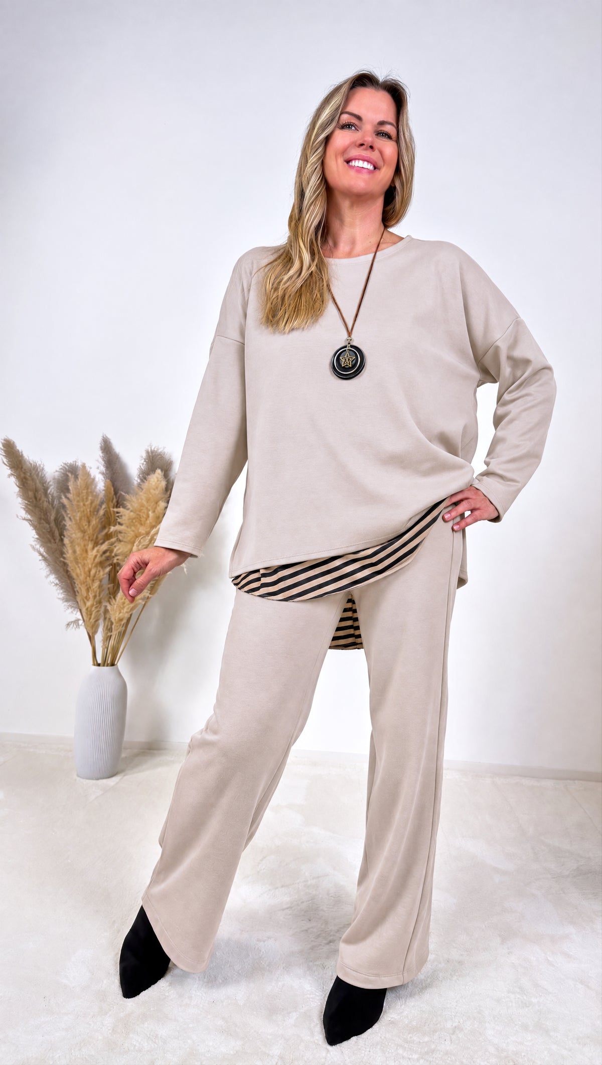 Hose Comfort Wide *Beige*