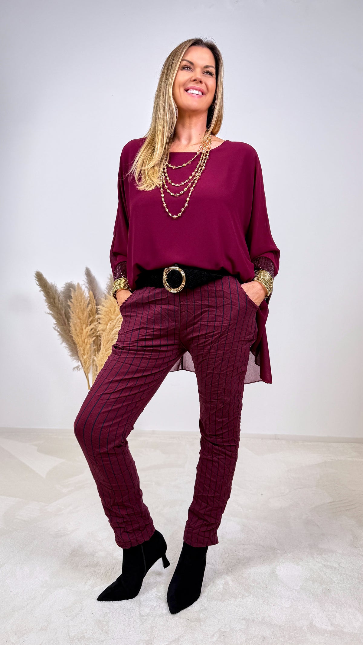Blusenshirt Solene Marchetti *Bordeaux*