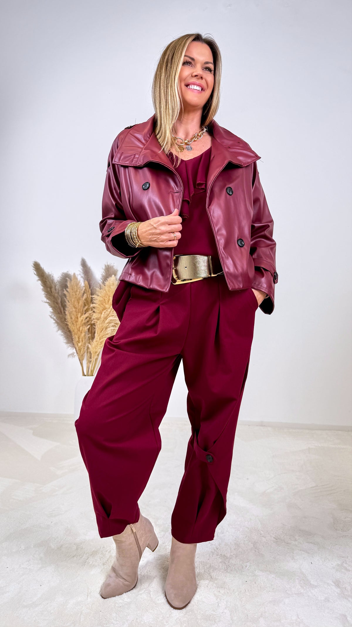 Kurzer Trenchcoat Archipel *Bordeaux* - Power of Princess
