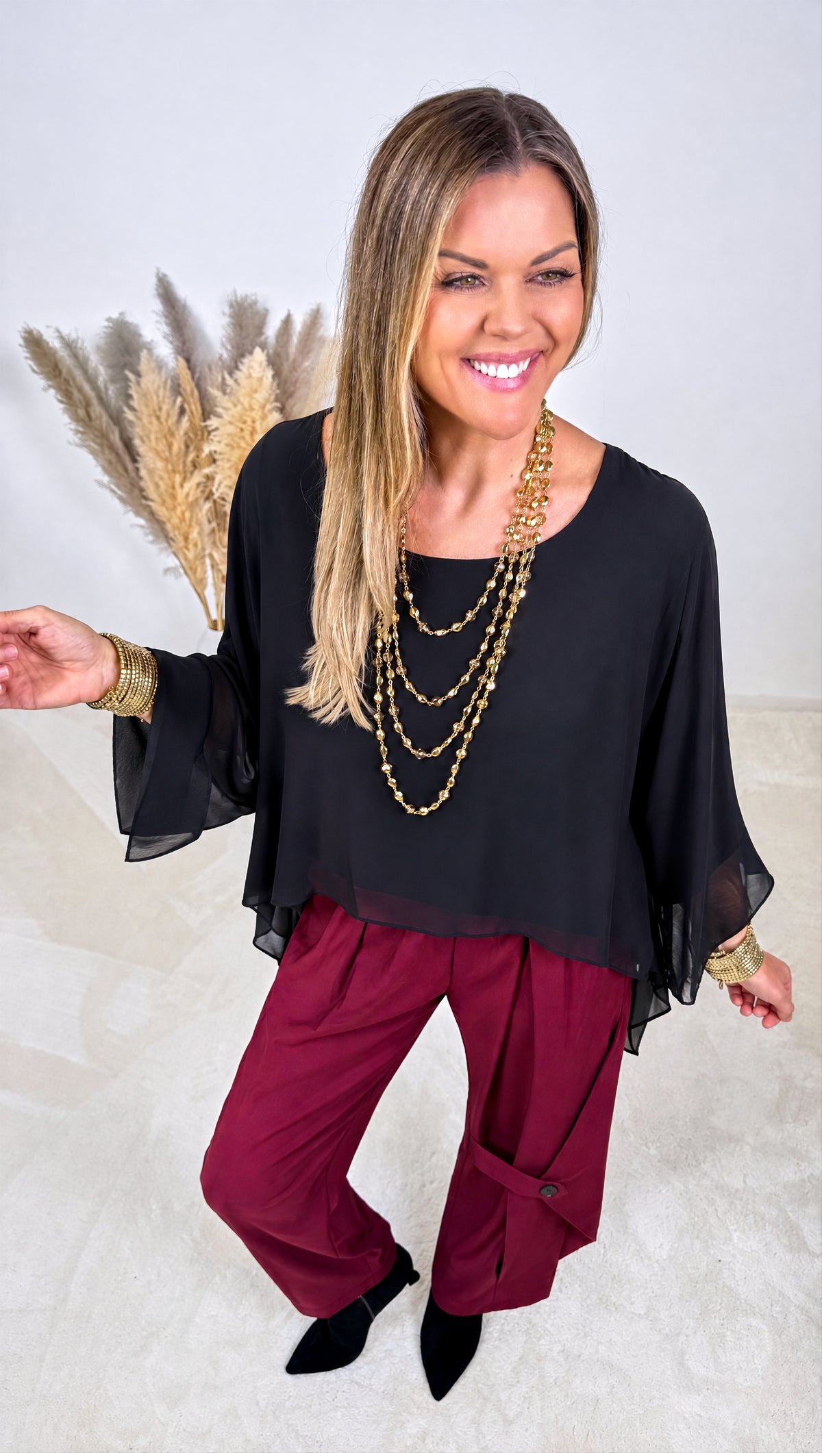 Blusenshirt Solene Marchetti *Schwarz*