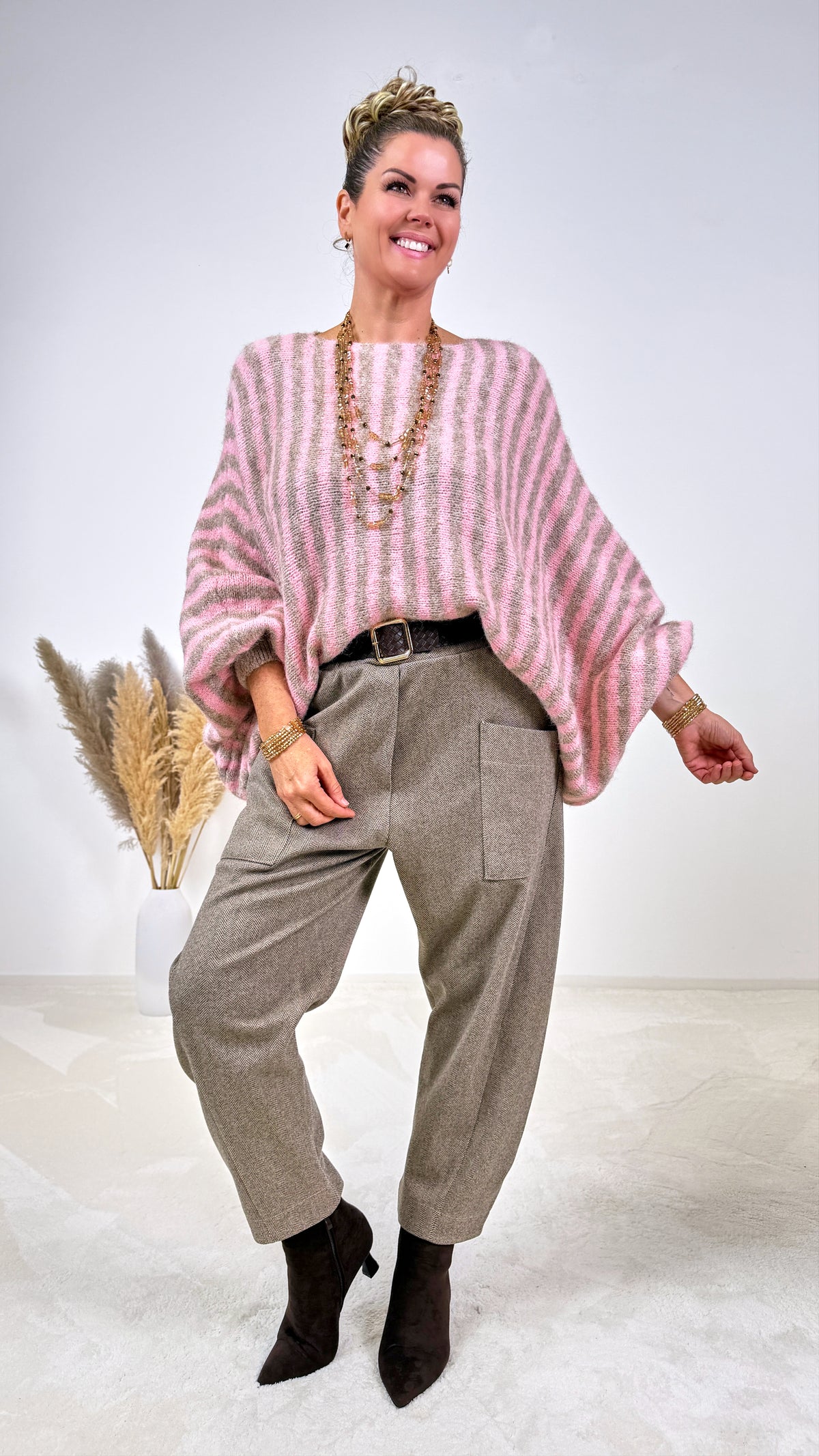 Strickpullover Mirasol *Rosa/Beige*