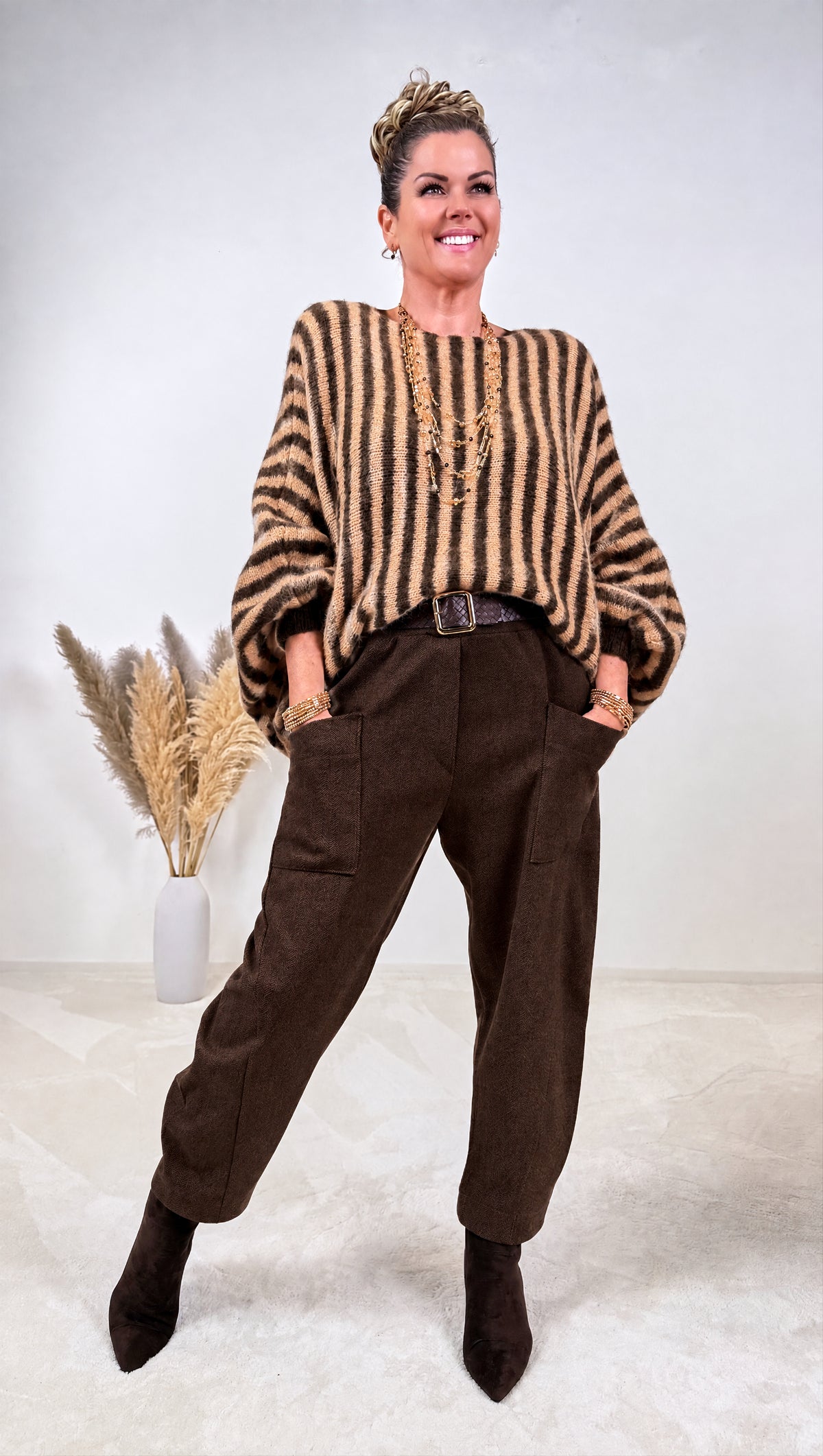 Strickpullover Mirasol *Schoko/Camel*
