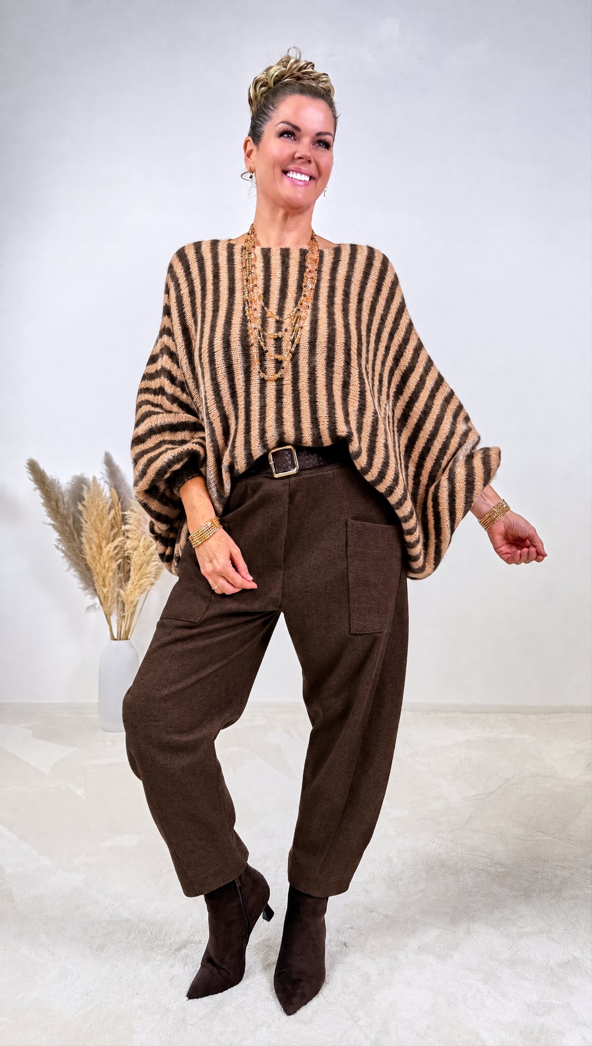 Strickpullover Mirasol *Schoko/Camel*