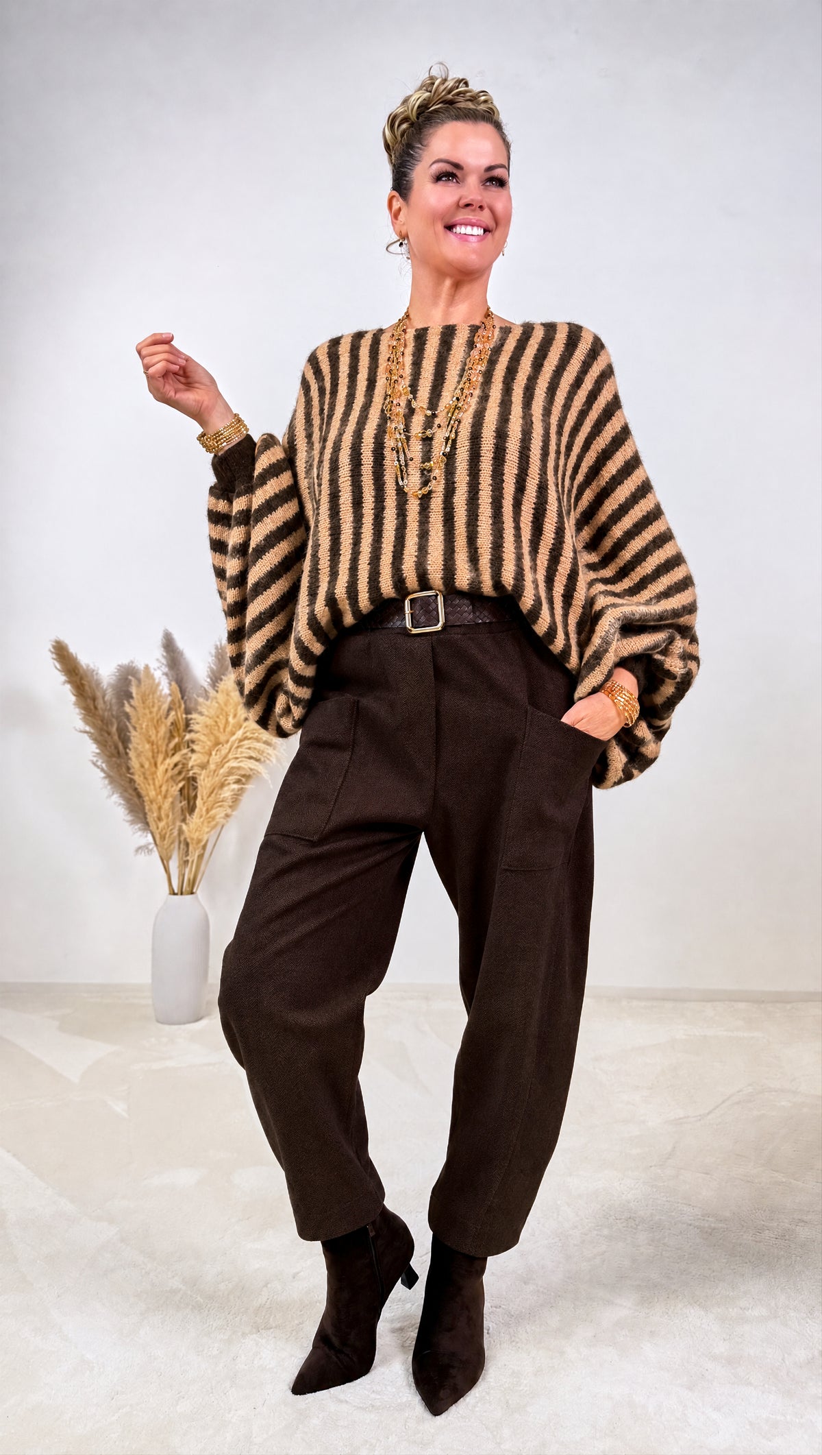 Strickpullover Mirasol *Schoko/Camel*