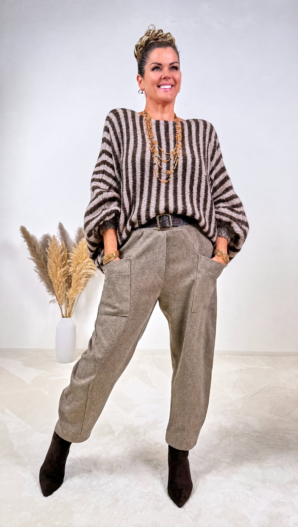 Strickpullover Mirasol *Schoko/Beige*