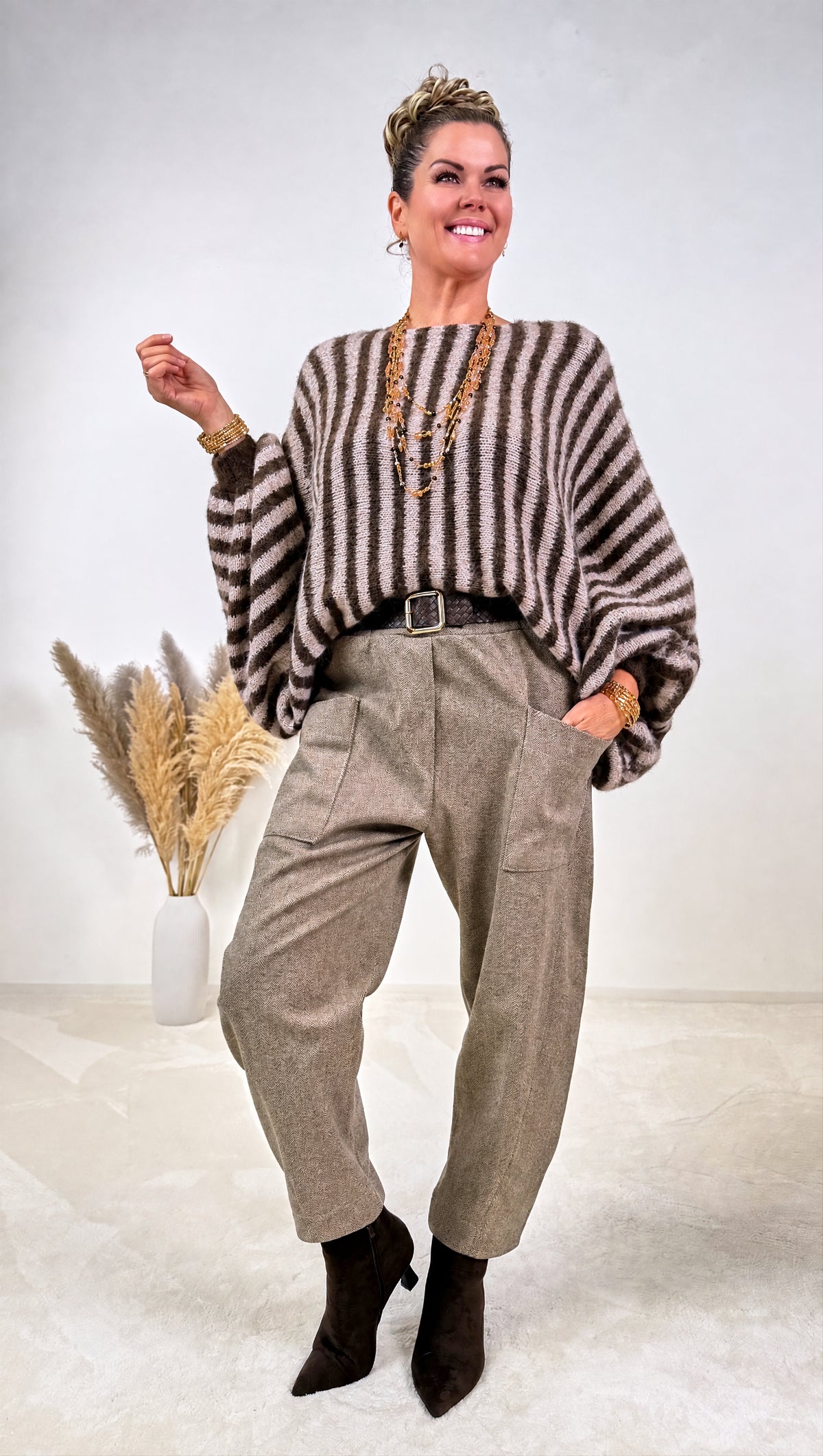 Strickpullover Mirasol *Schoko/Beige*