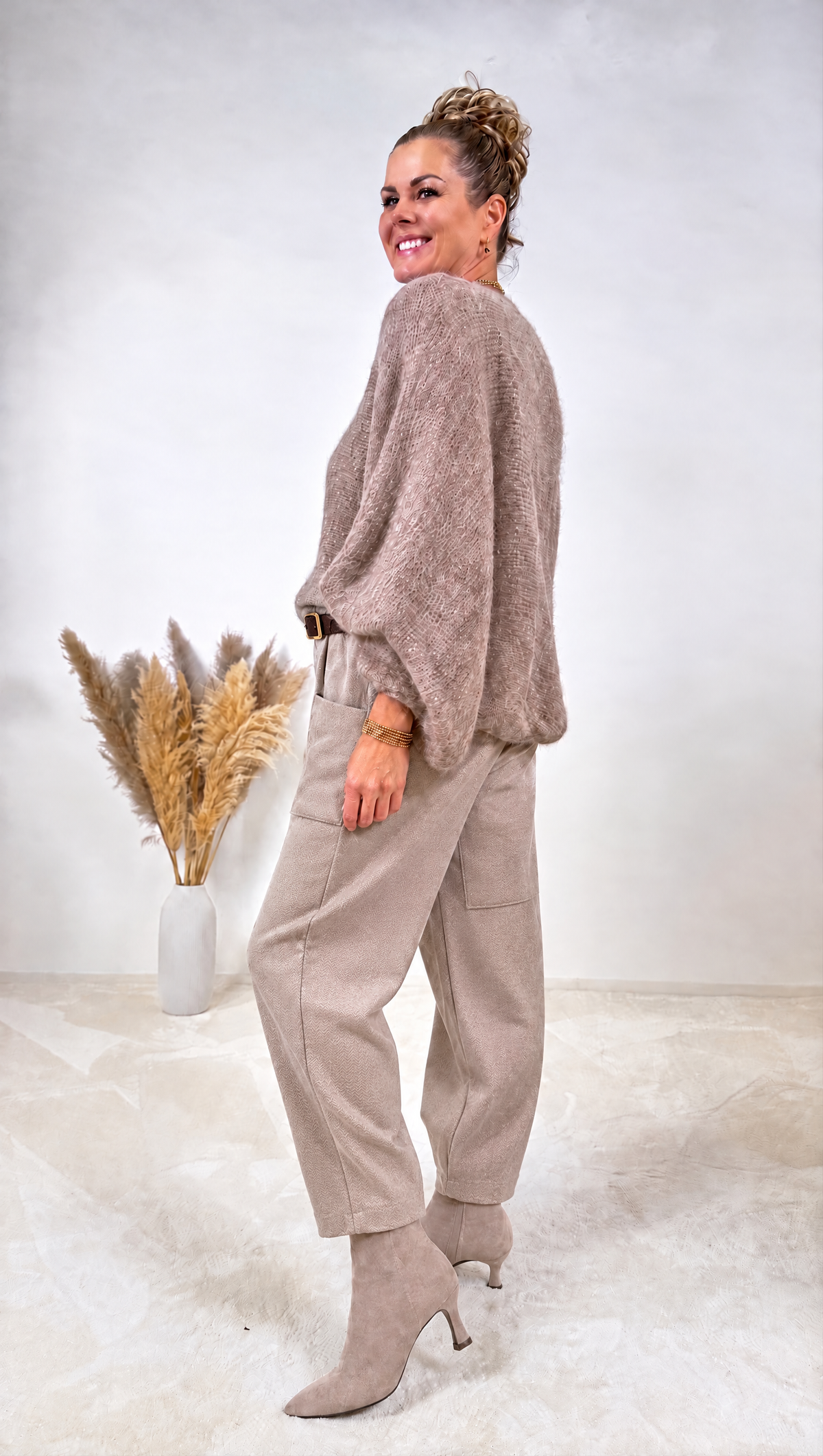 Strickpullover Mohair Dusk *Taupe*