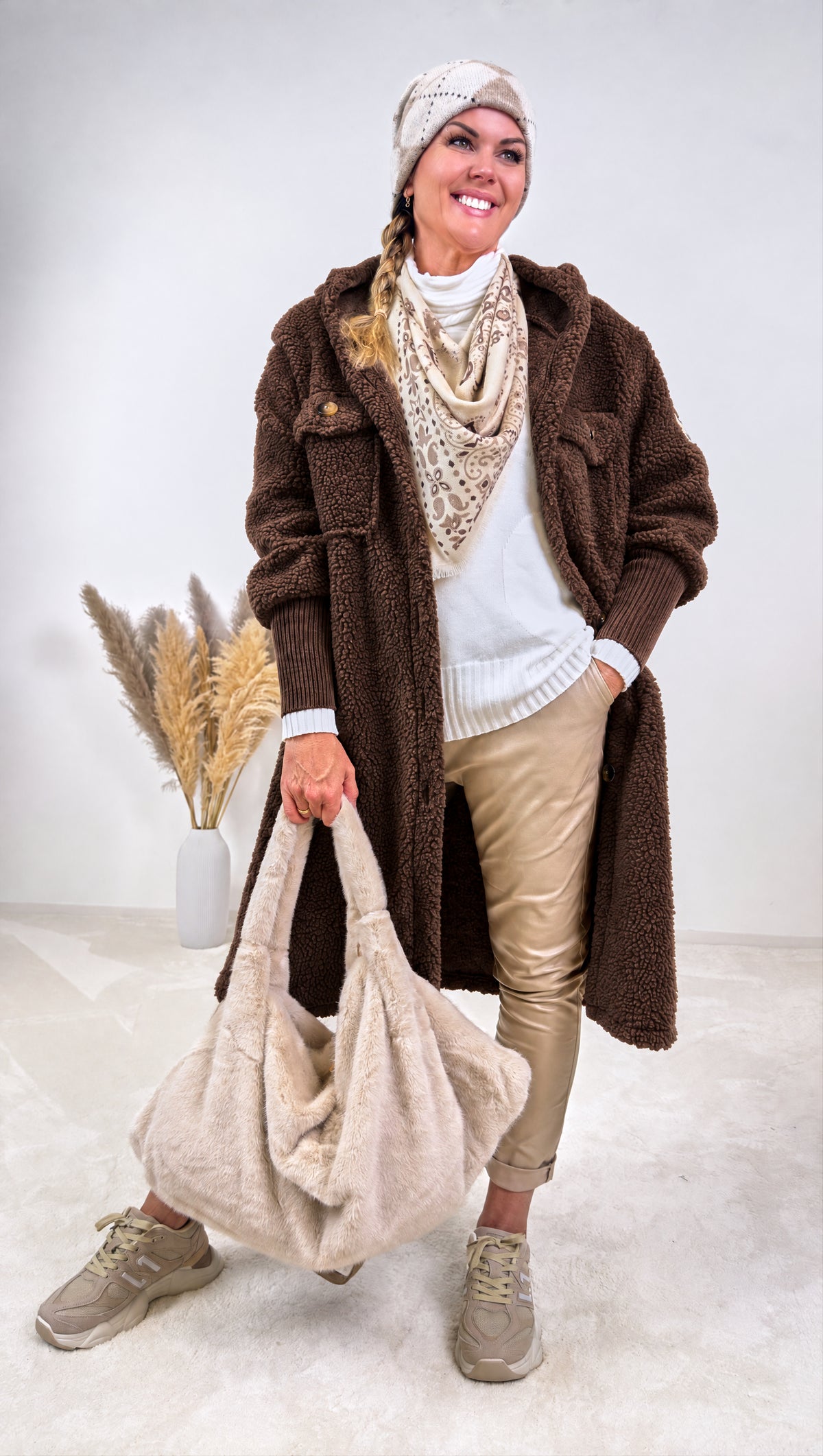 Teddy-Mantel Birken *Schoko*
