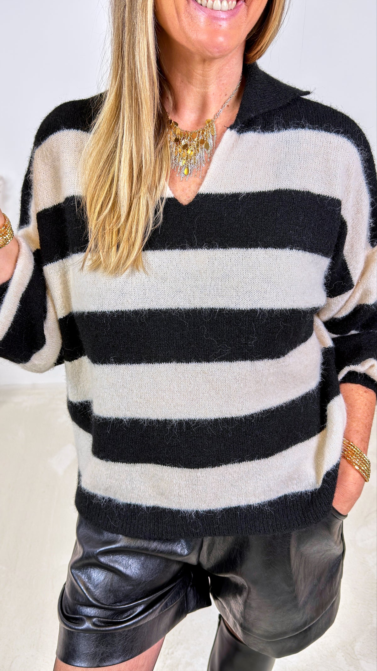 Stickpullover Takira