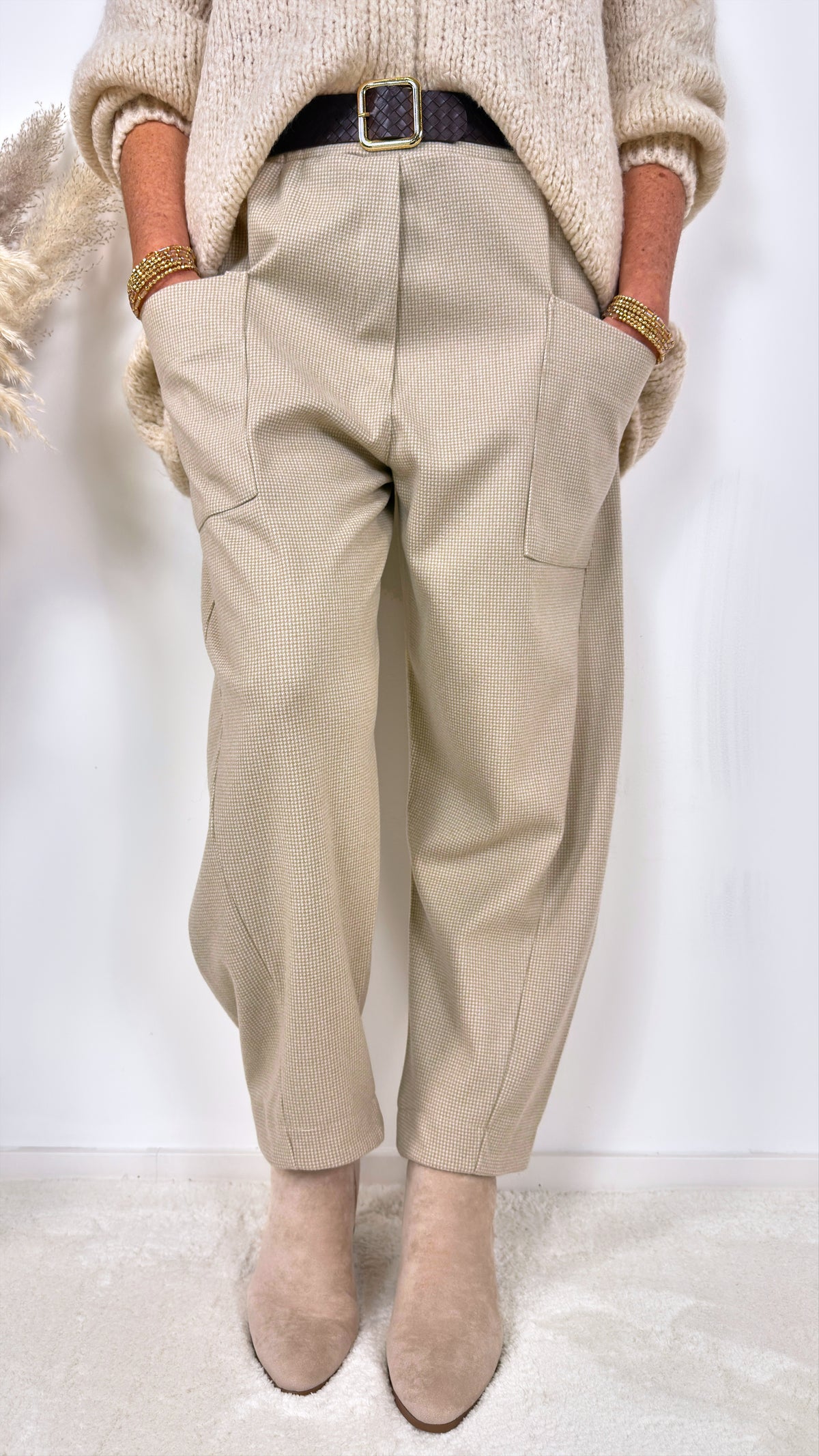 Hose Houndstooth *Beige*