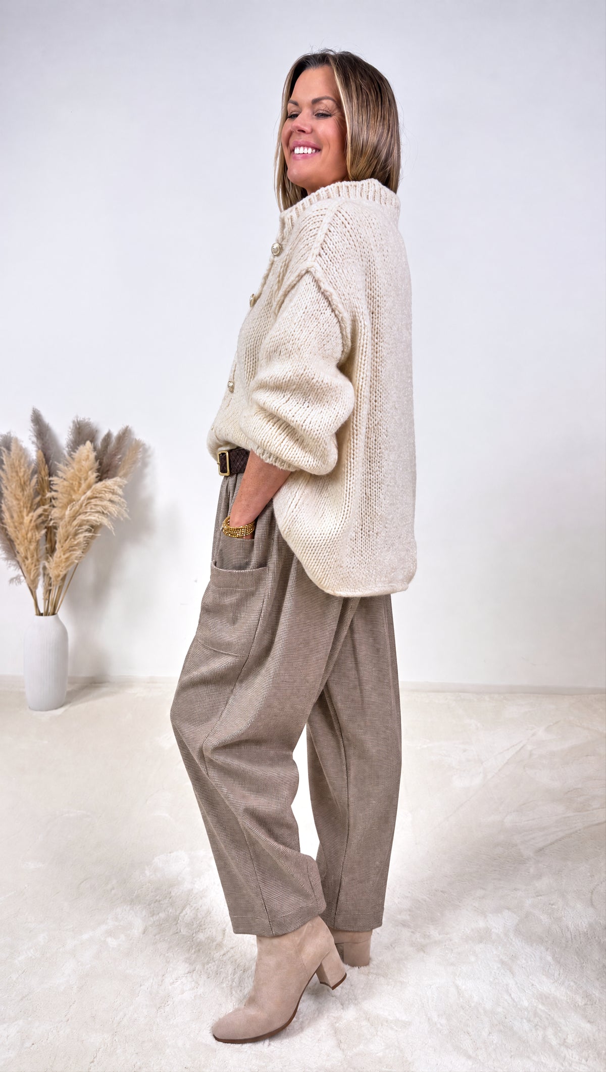 Hose Houndstooth *Taupe*