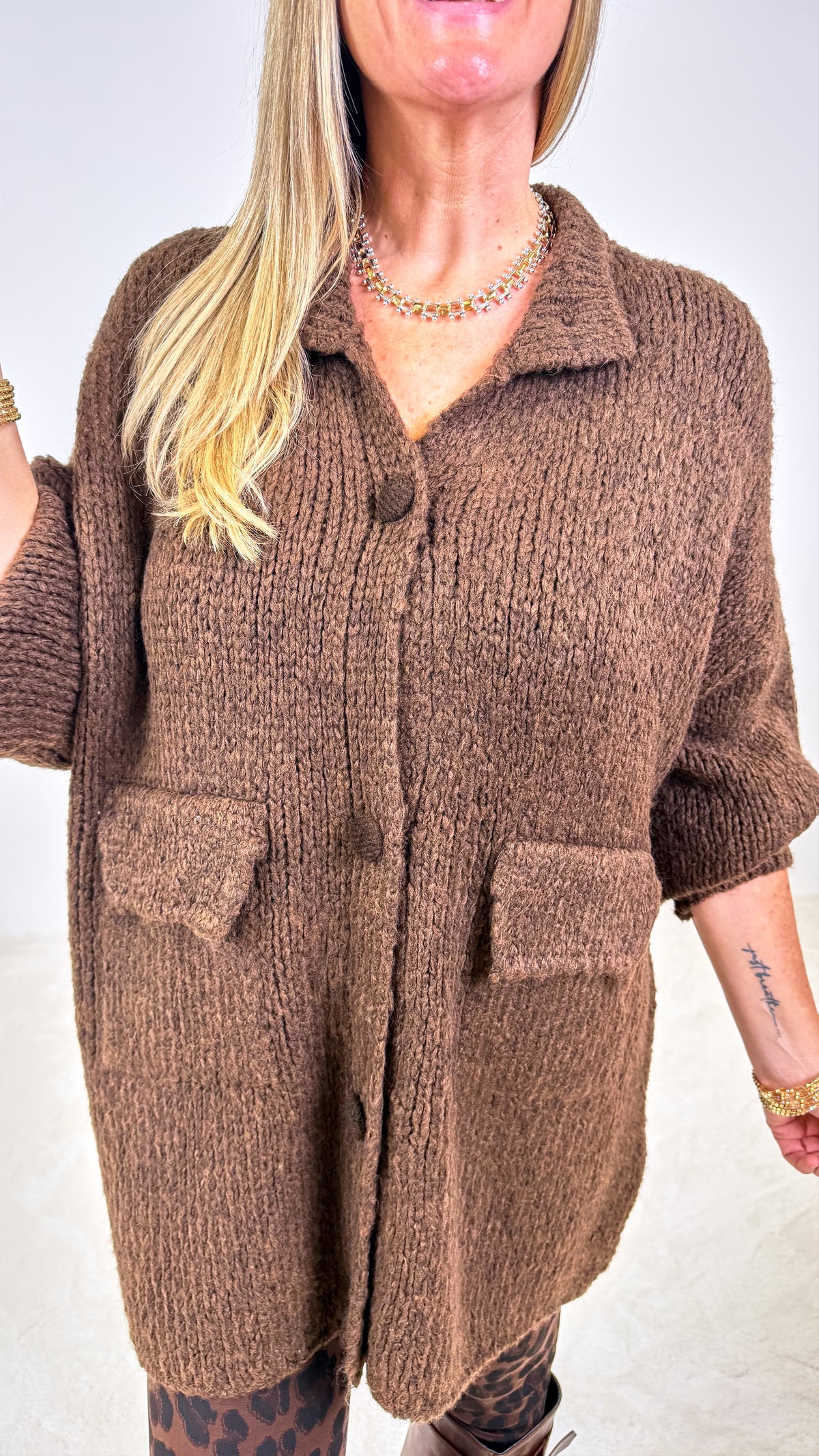Strickjacke Wool Dream *Schoko*