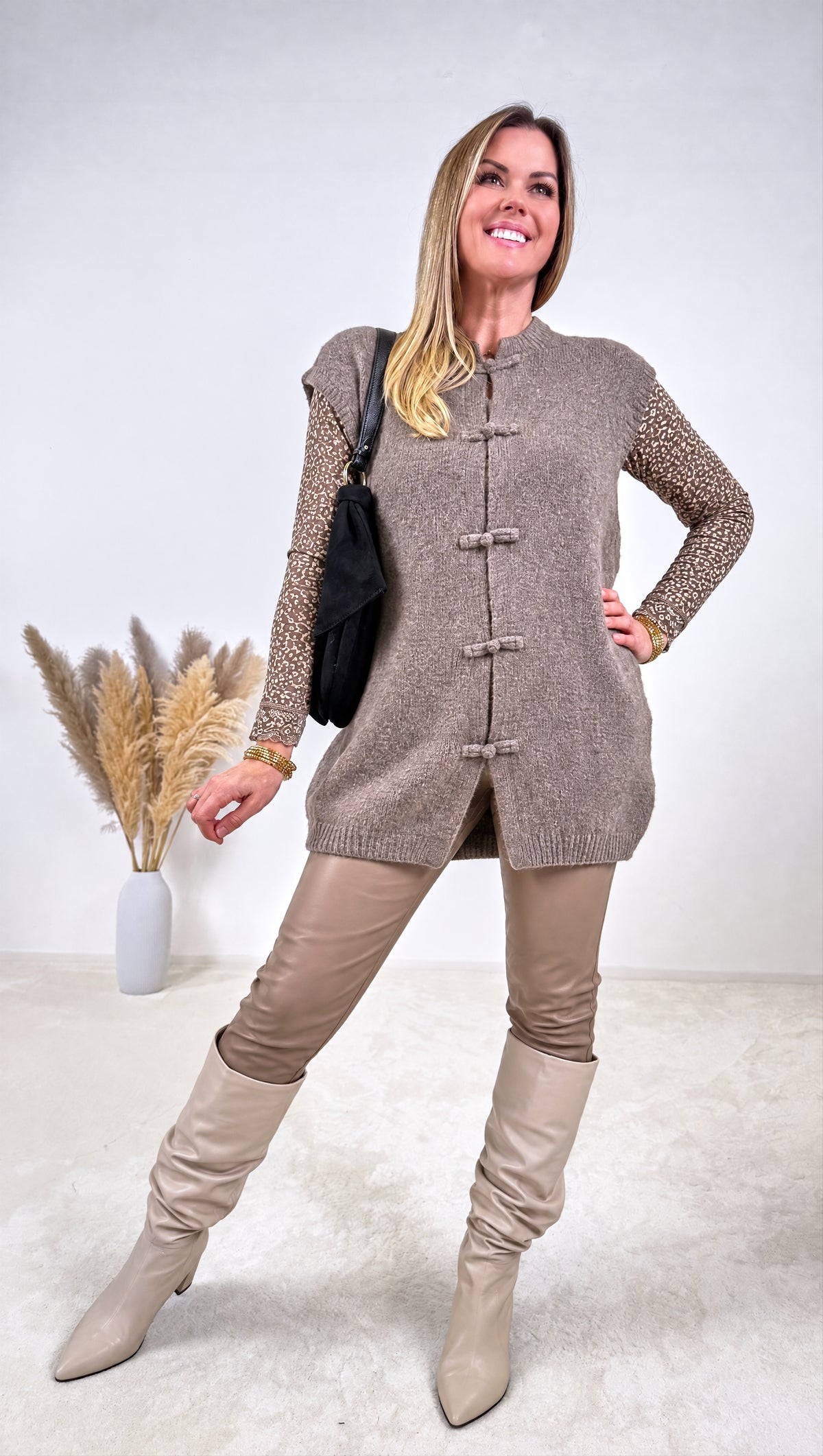 Strick-Weste Lumino Vale *Taupe*