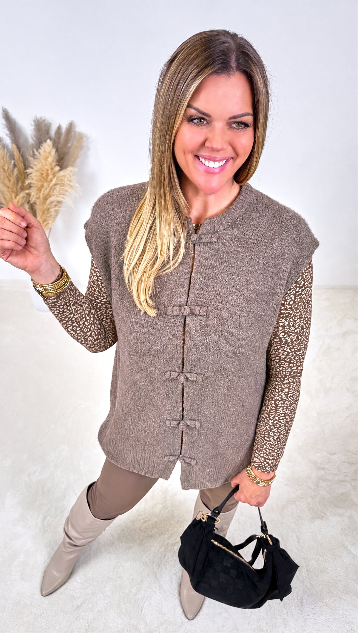Strick-Weste Lumino Vale *Taupe*